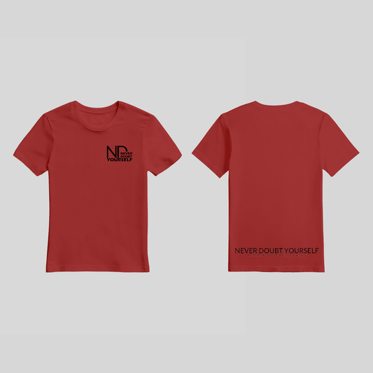 Premium T-Shirt „Never Doubt Yourself“ – Motivationsshirt KrzR DruckZone