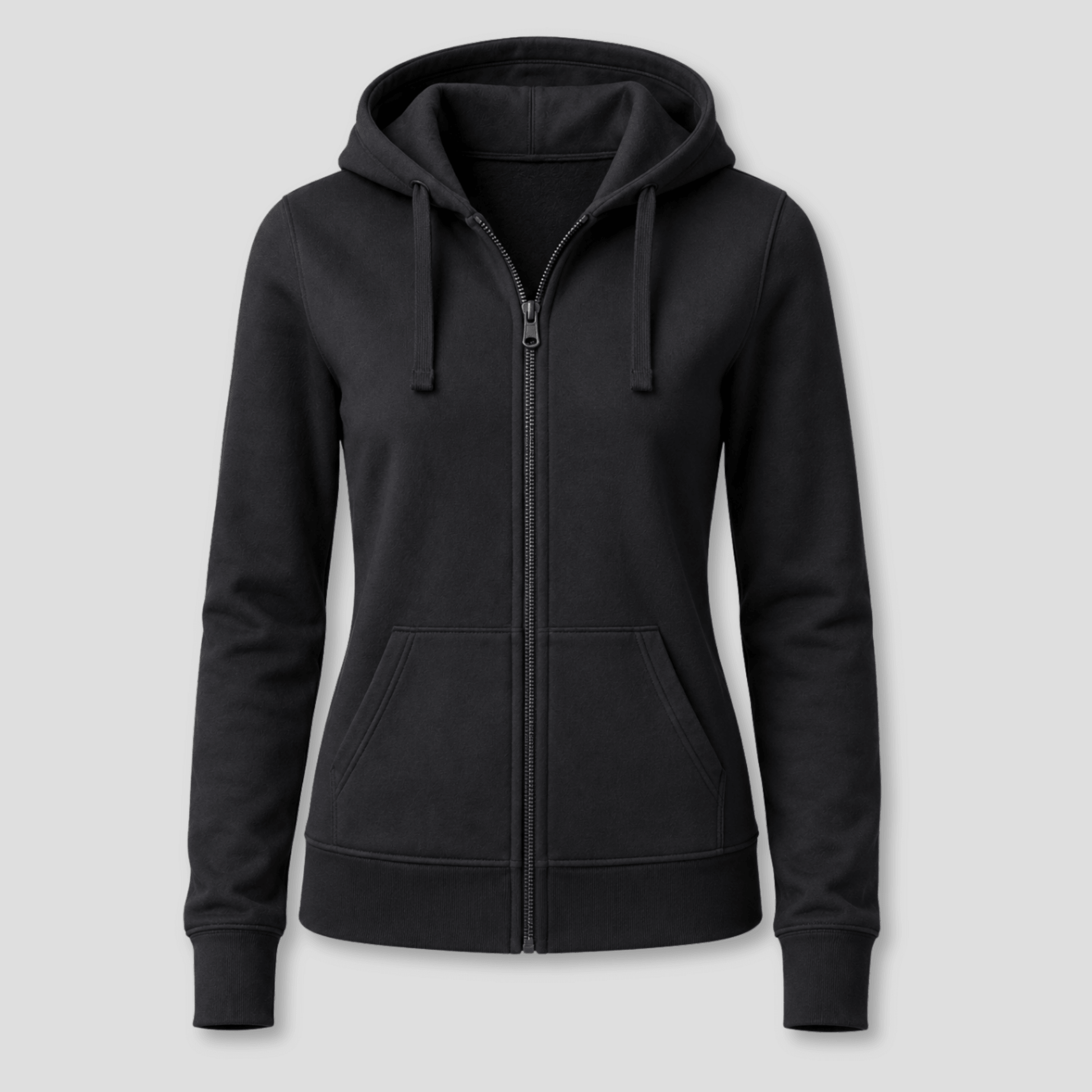 Damen Kapuzen-Sweatjacke mit Reißverschluss KrzR DruckZone