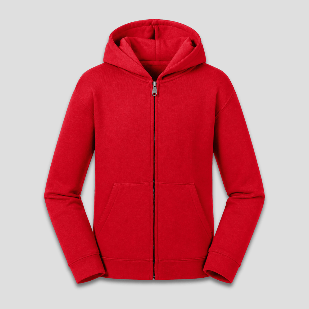 Kinder Zip Hoodie Jungs | Innen angeraut, ohne Zugband KrzR DruckZone