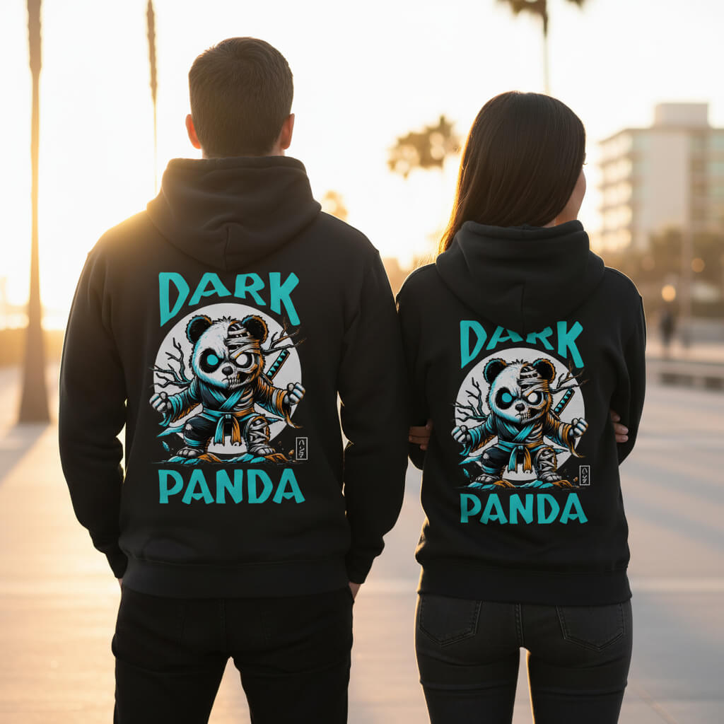 Premium Hoodie Dark Panda KrzR DruckZone