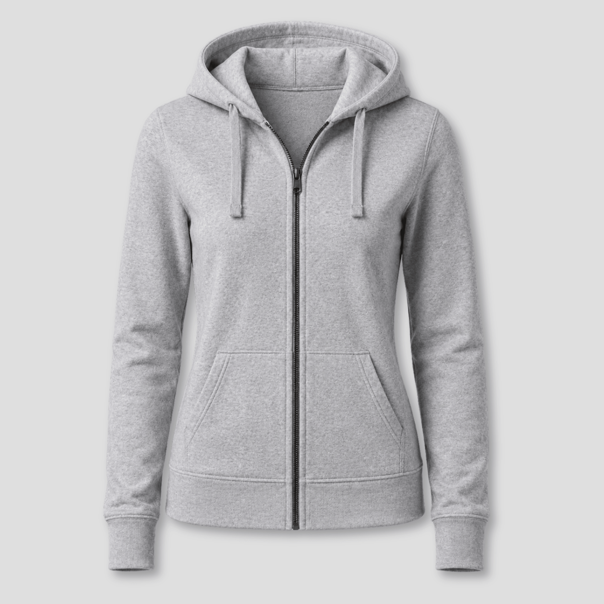 Damen Kapuzen-Sweatjacke mit Reißverschluss KrzR DruckZone