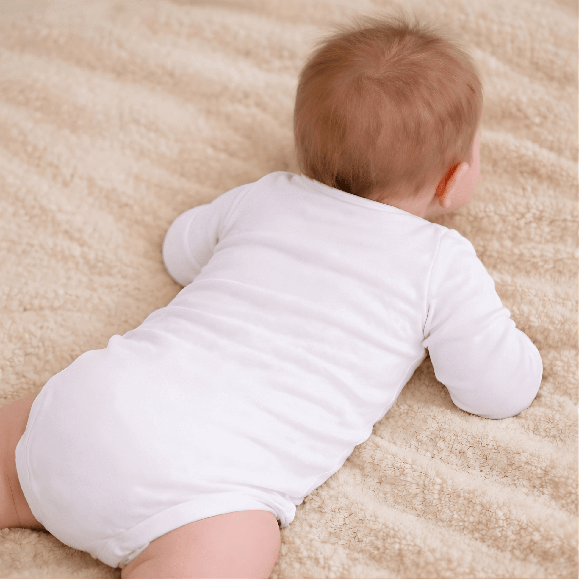 Baby Body Langarm - But First Milk Rosa KrzR DruckZone