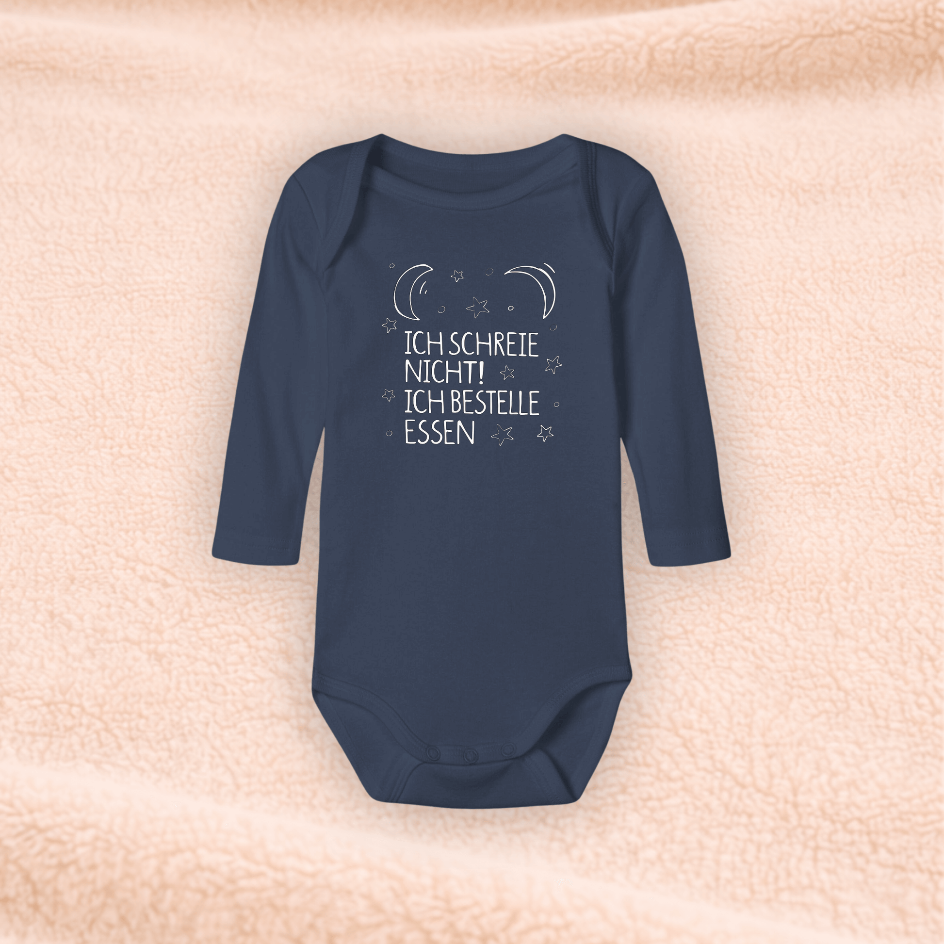 Langarmbody - Ich schreie Nicht! Ich bestelle Essen KrzR DruckZone