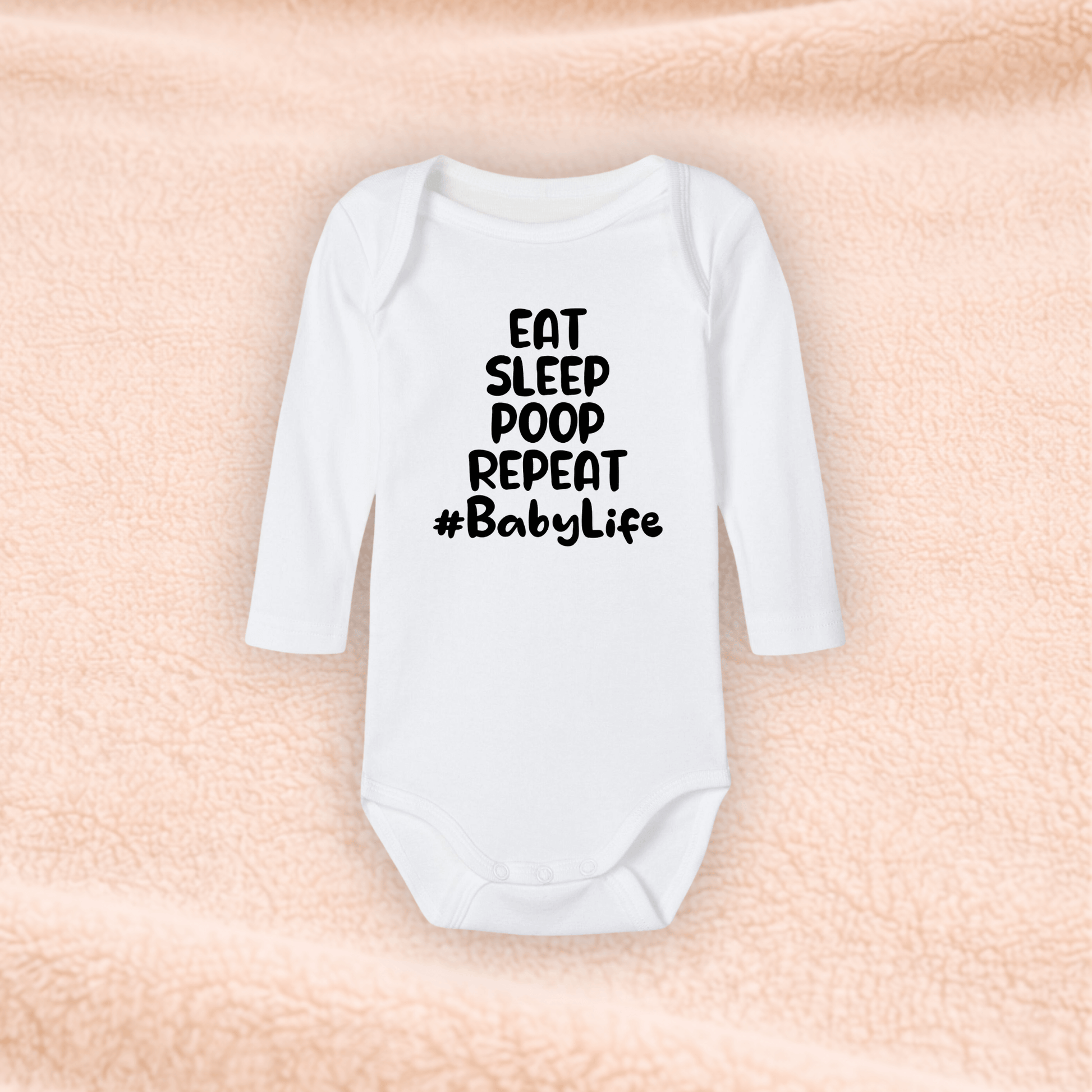 Langarmbody - Eat Sleep Poop Repeat KrzR DruckZone