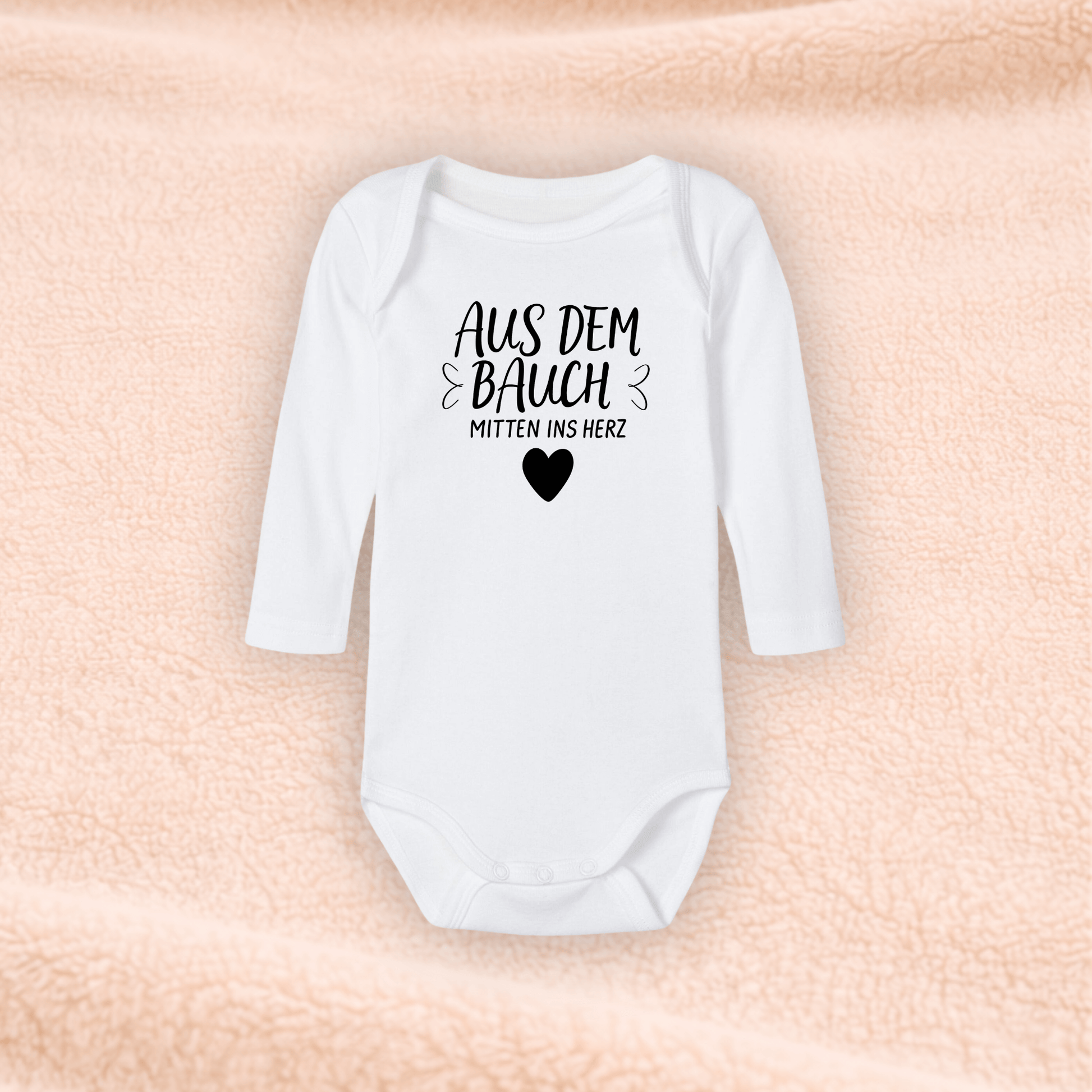 Langarmbody - Aus dem Bauch Direkt ins Herz KrzR DruckZone