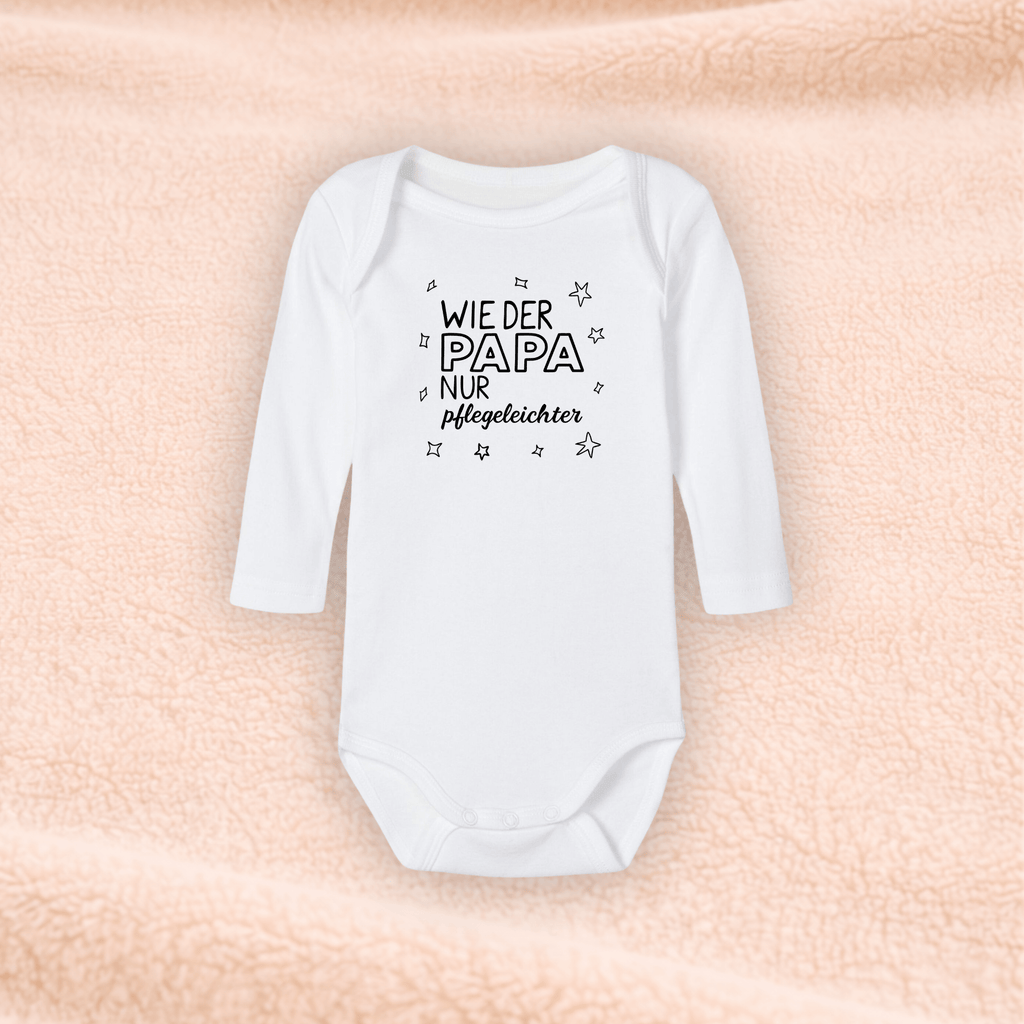 Langarmbody - Wie der Papa nur Pflegeleichter KrzR DruckZone