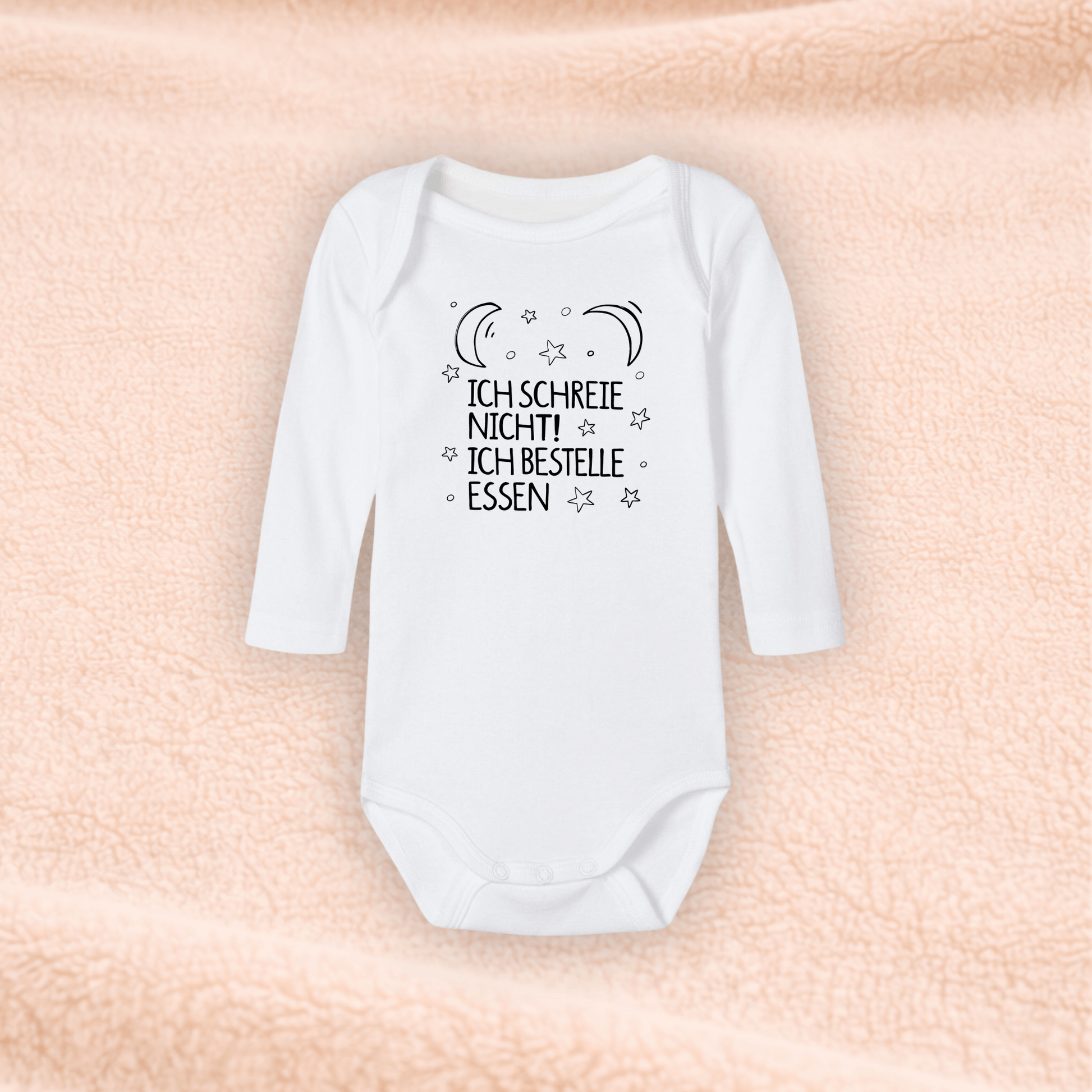 Langarmbody - Ich schreie Nicht! Ich bestelle Essen KrzR DruckZone