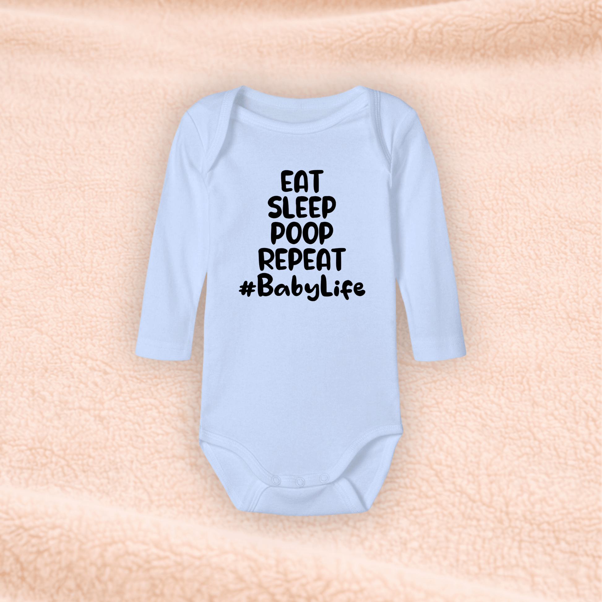 Langarmbody - Eat Sleep Poop Repeat KrzR DruckZone