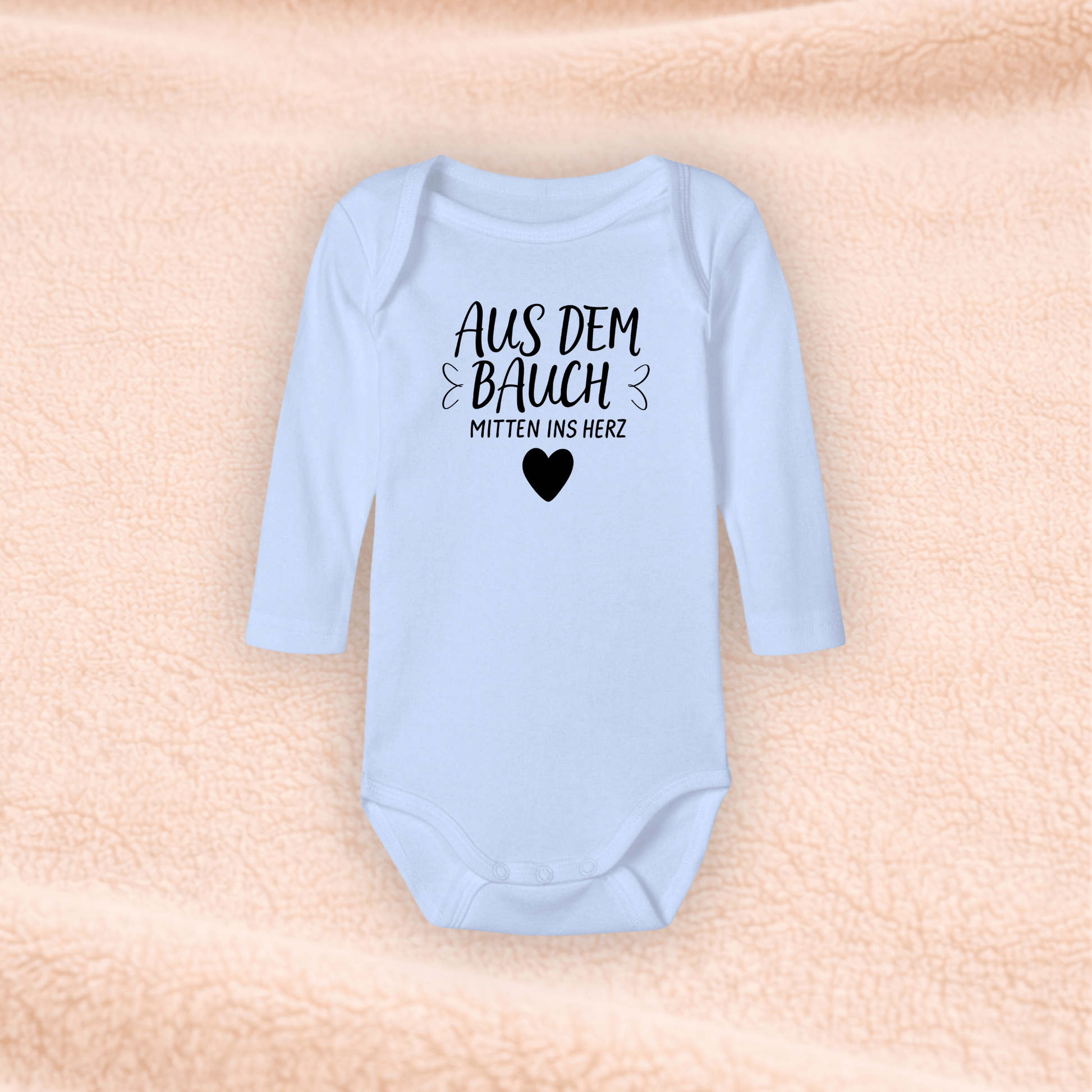 Langarmbody - Aus dem Bauch Direkt ins Herz KrzR DruckZone