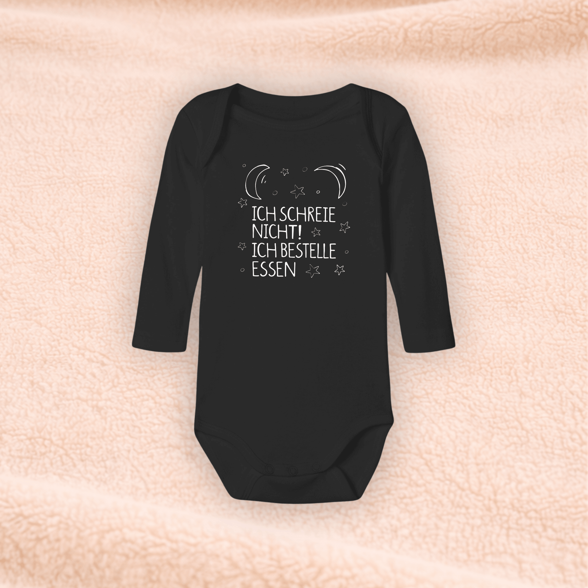 Langarmbody - Ich schreie Nicht! Ich bestelle Essen KrzR DruckZone