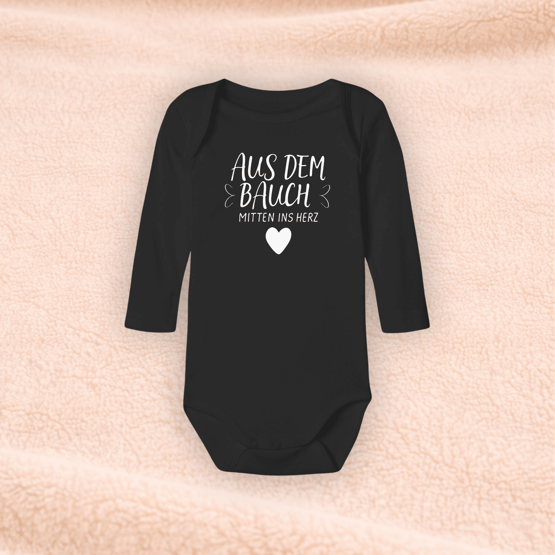 Langarmbody - Aus dem Bauch Direkt ins Herz KrzR DruckZone