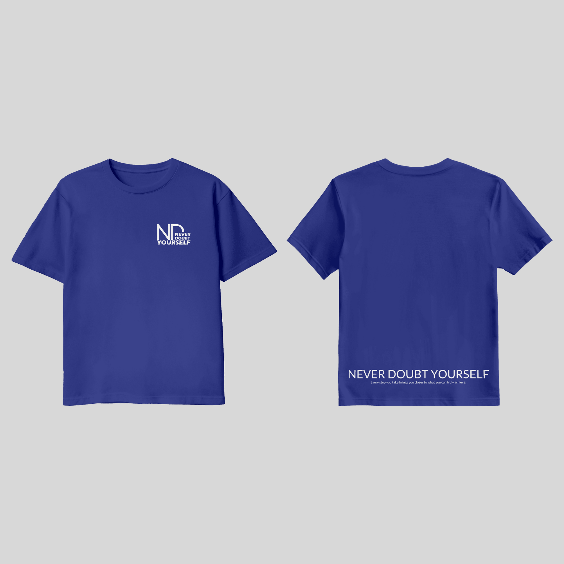 Premium T-Shirt „Never Doubt Yourself“ – Motivationsshirt KrzR DruckZone