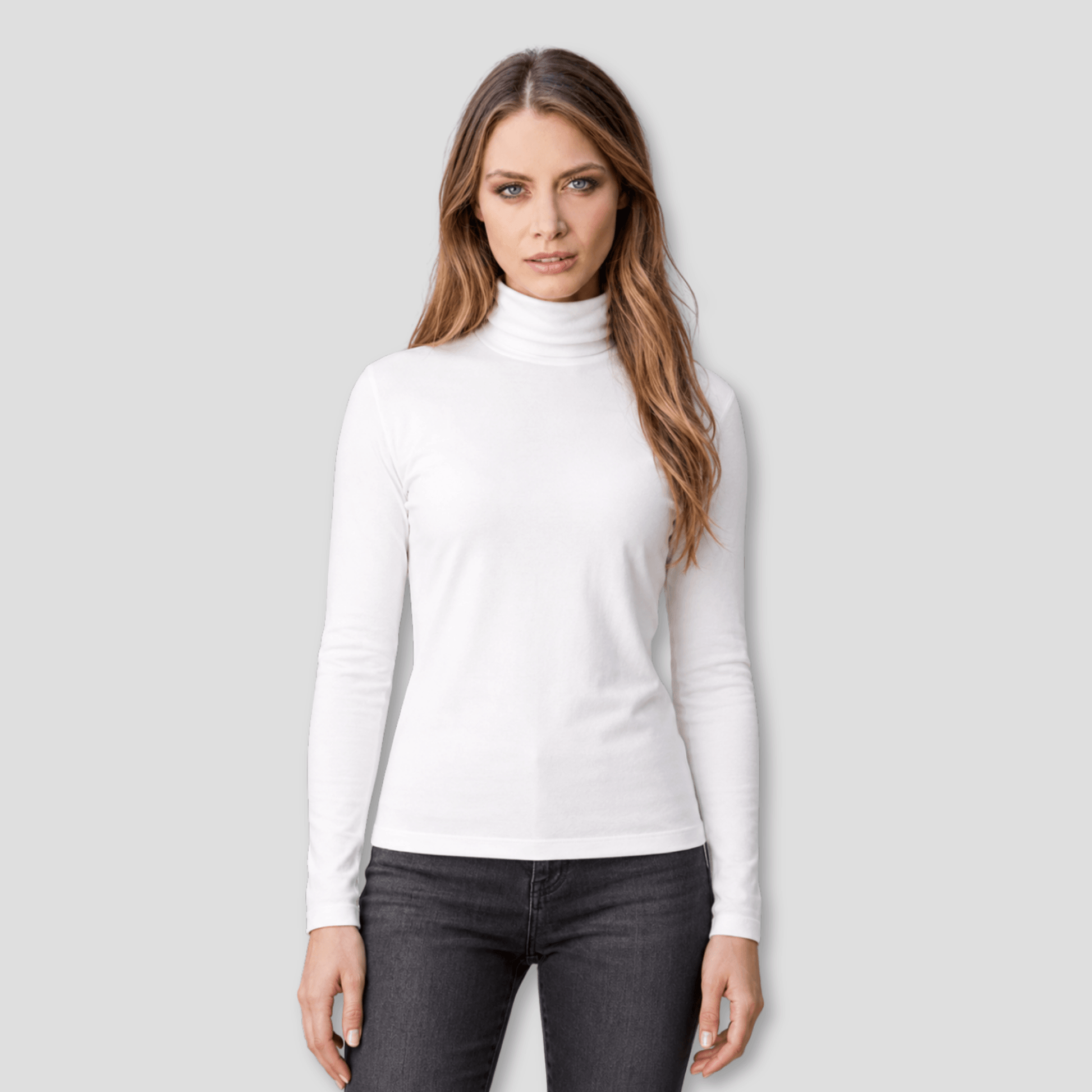 Damen Rollkragenshirt langarm eng anliegend KrzR-DruckZone e.U.