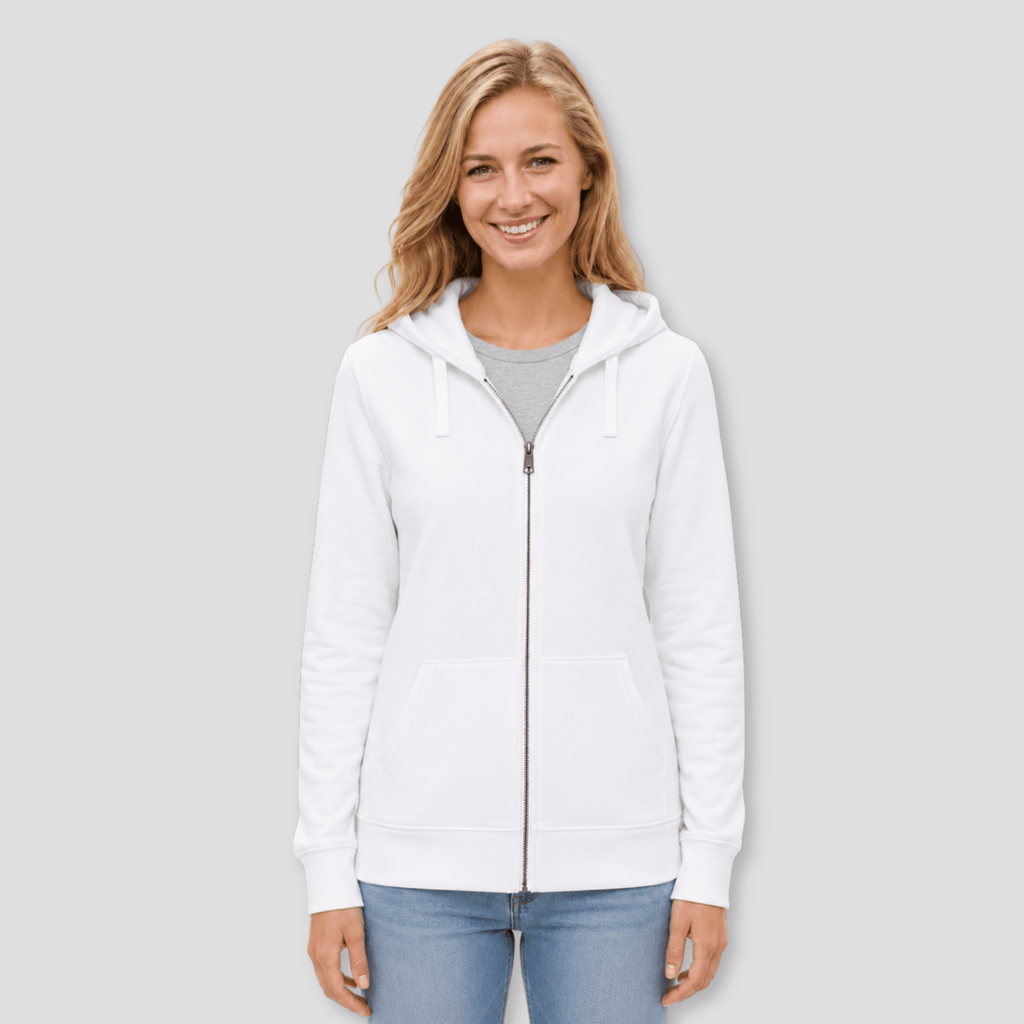 Damen Kapuzen-Sweatjacke mit Reißverschluss KrzR DruckZone