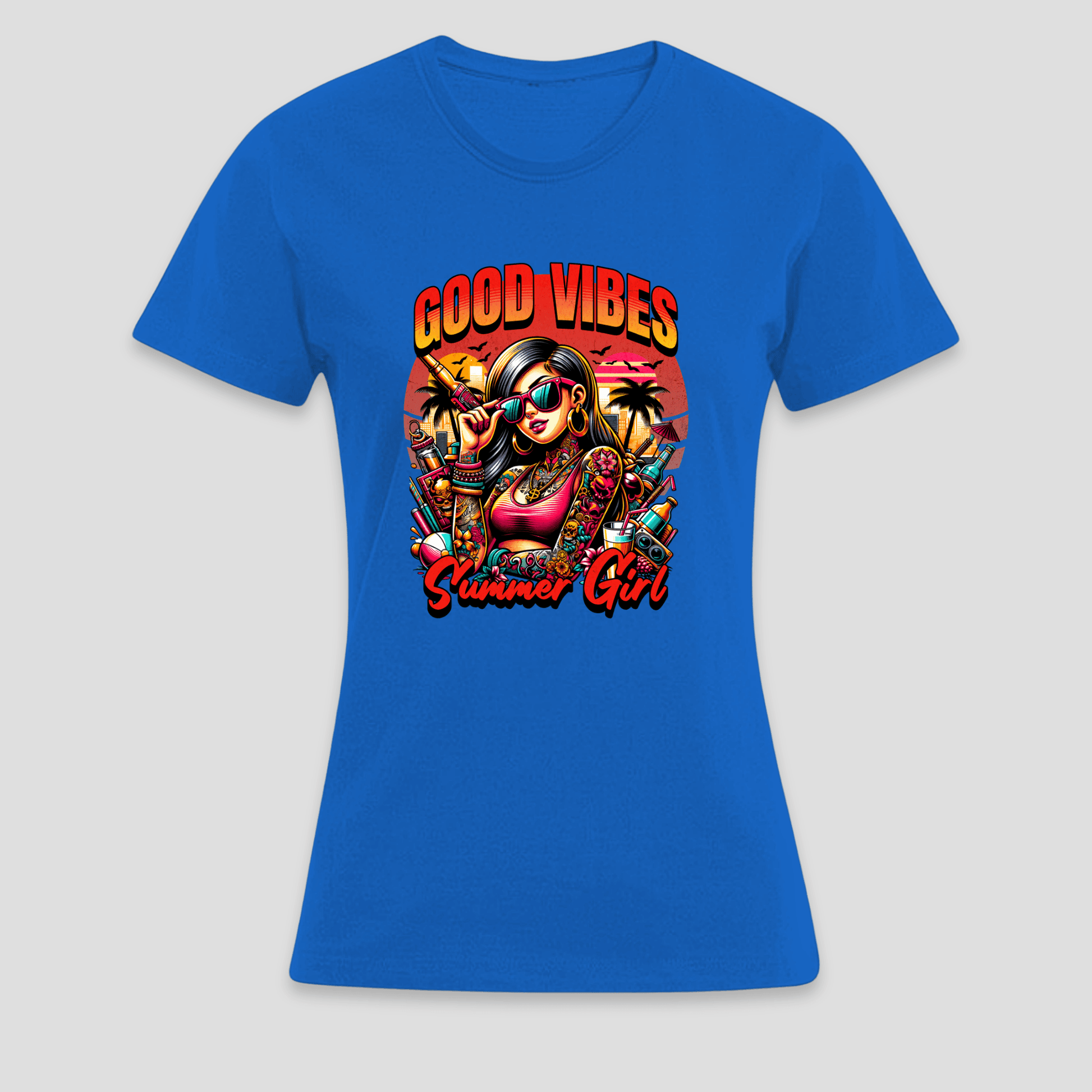 Premium T-Shirt Good Vibes | Sommer Statement KrzR DruckZone