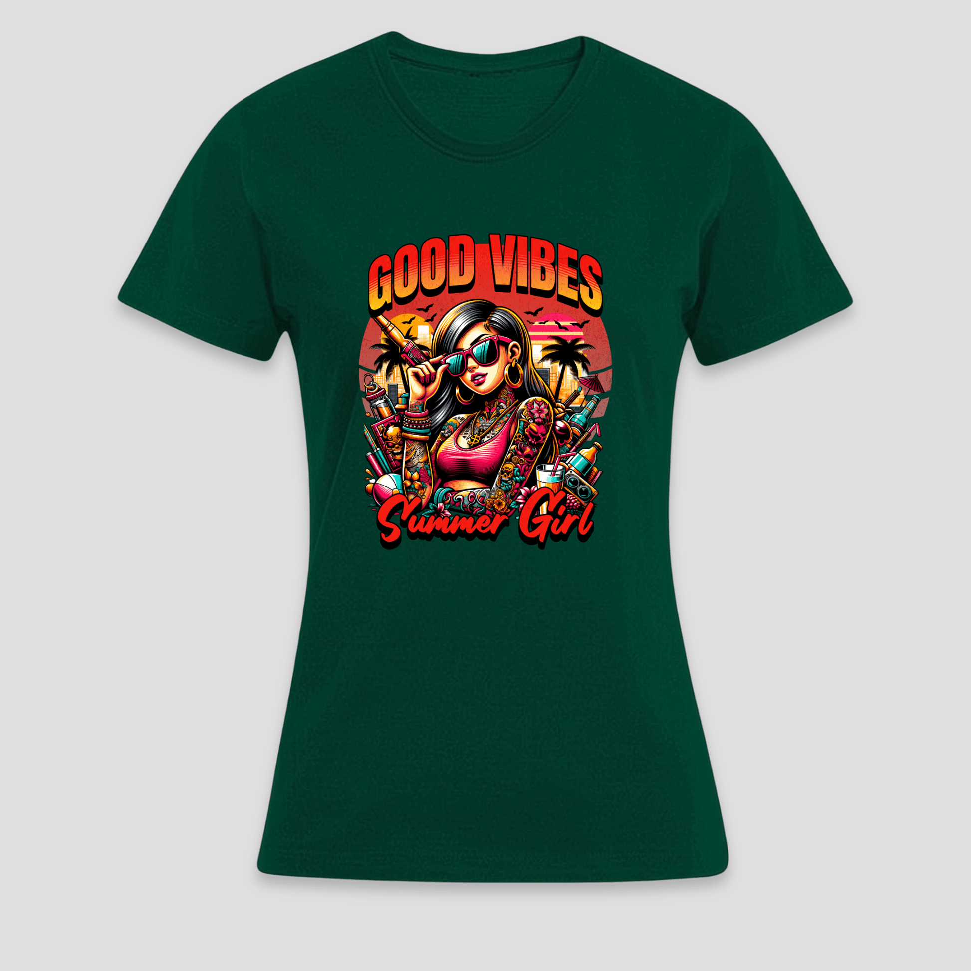 Premium T-Shirt Good Vibes | Sommer Statement KrzR DruckZone