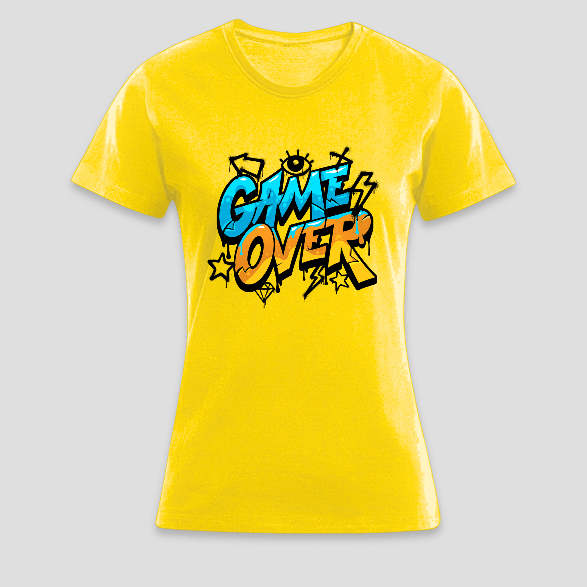 Premium T-Shirt "Game Over" | Lustiges Gamer Shirt KrzR DruckZone