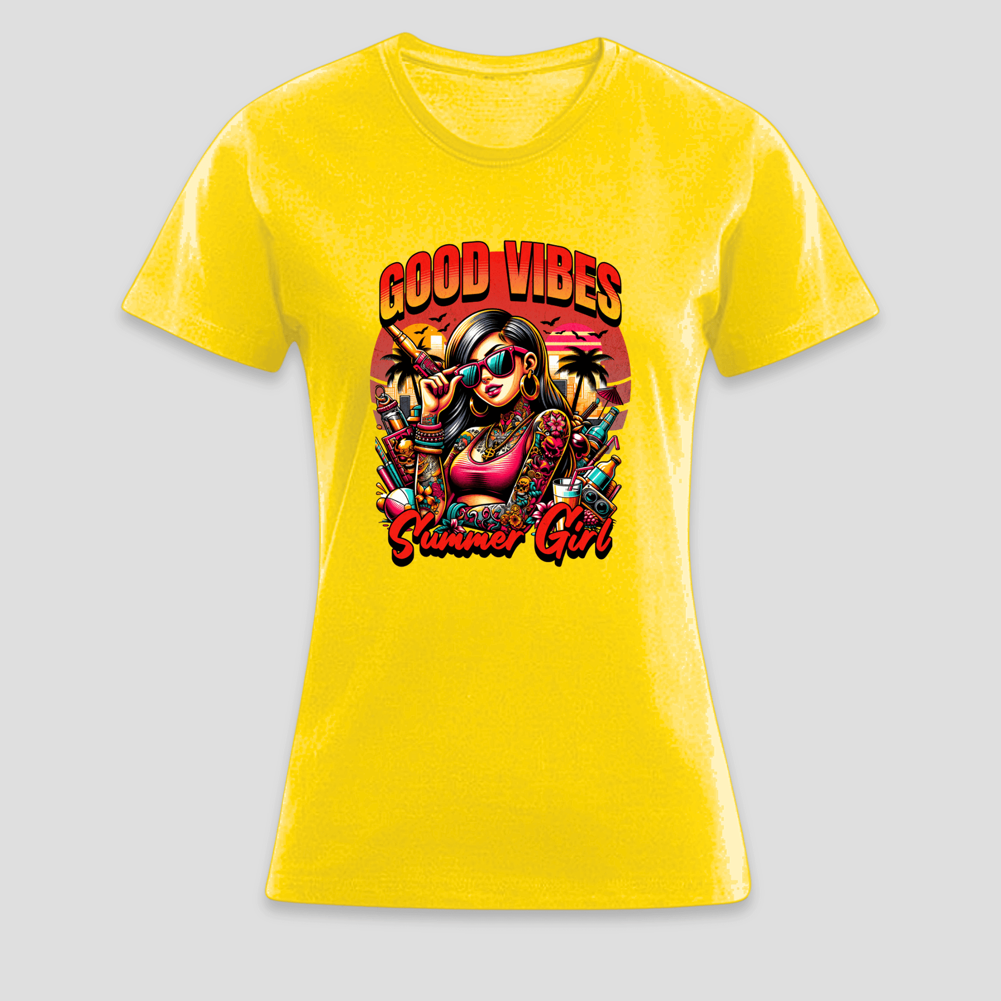 Premium T-Shirt Good Vibes | Sommer Statement KrzR DruckZone