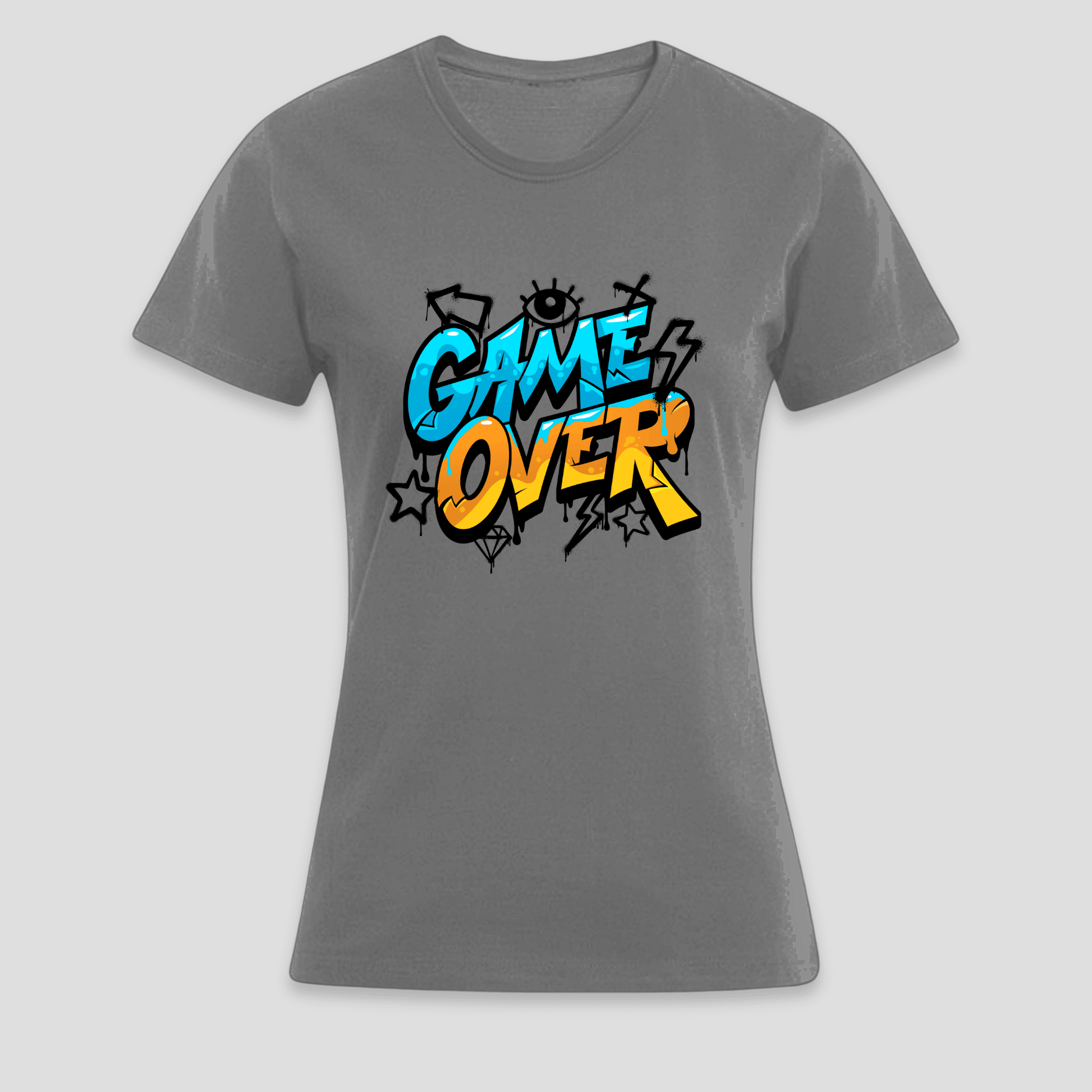 Premium T-Shirt "Game Over" | Lustiges Gamer Shirt KrzR DruckZone