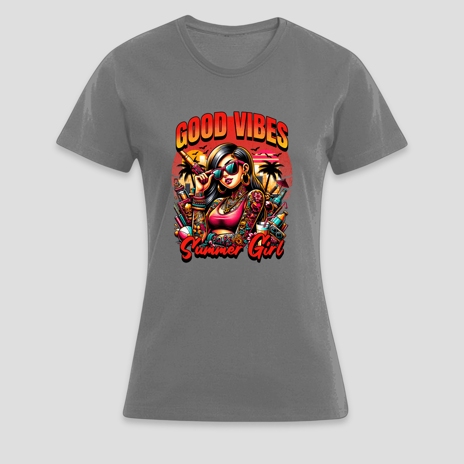 Premium T-Shirt Good Vibes | Sommer Statement KrzR DruckZone
