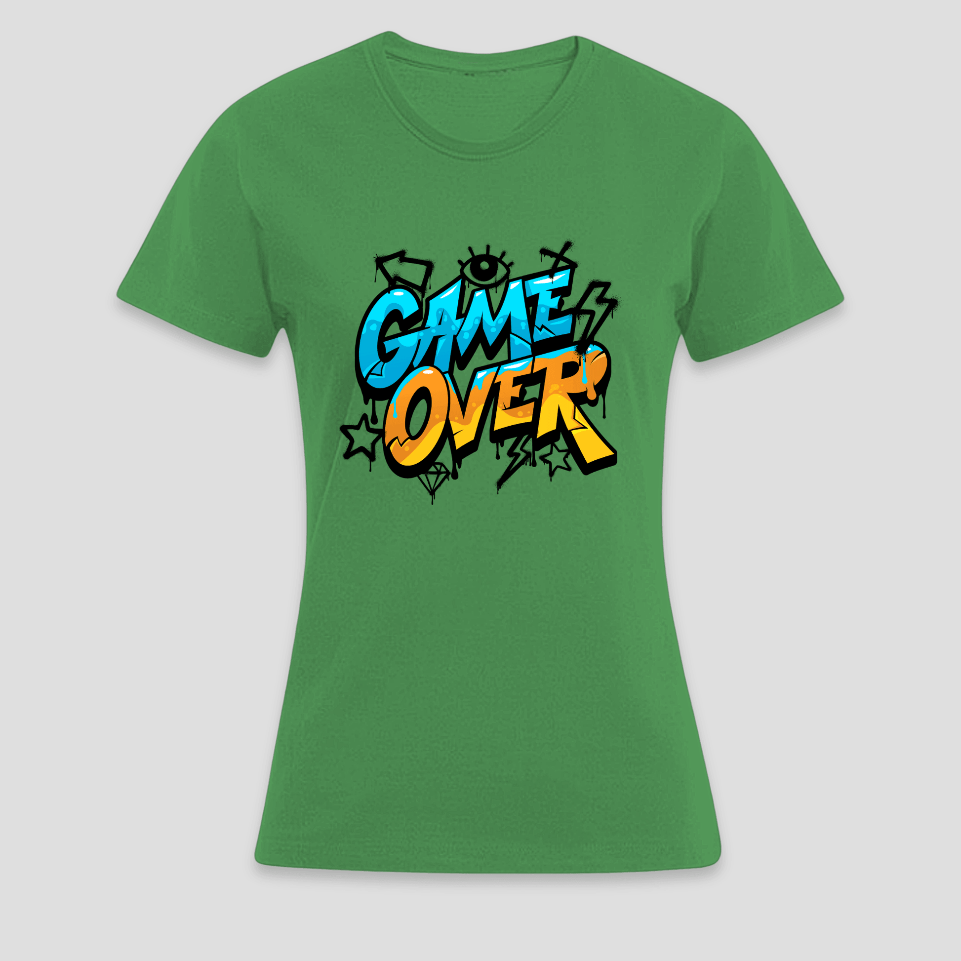 Premium T-Shirt "Game Over" | Lustiges Gamer Shirt KrzR DruckZone
