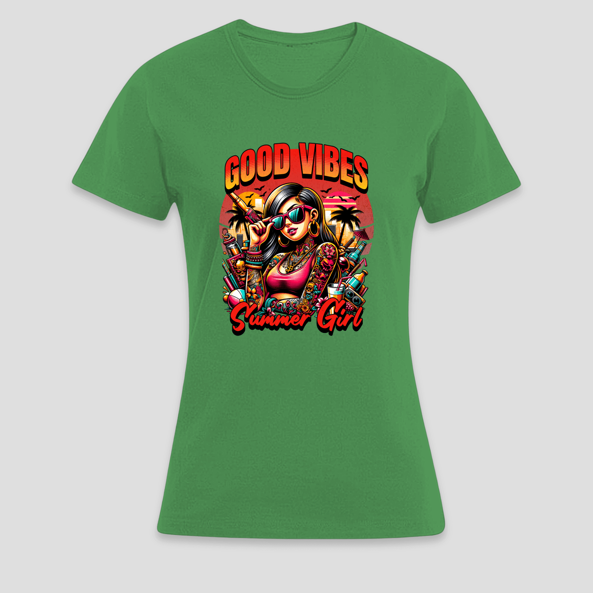 Premium T-Shirt Good Vibes | Sommer Statement KrzR DruckZone