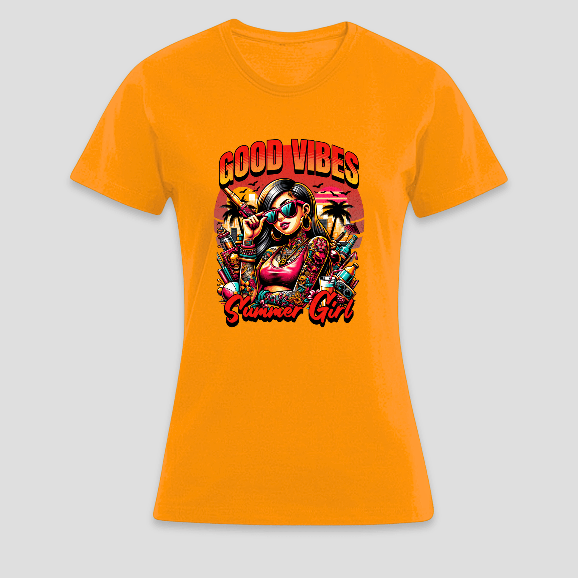 Premium T-Shirt Good Vibes | Sommer Statement KrzR DruckZone
