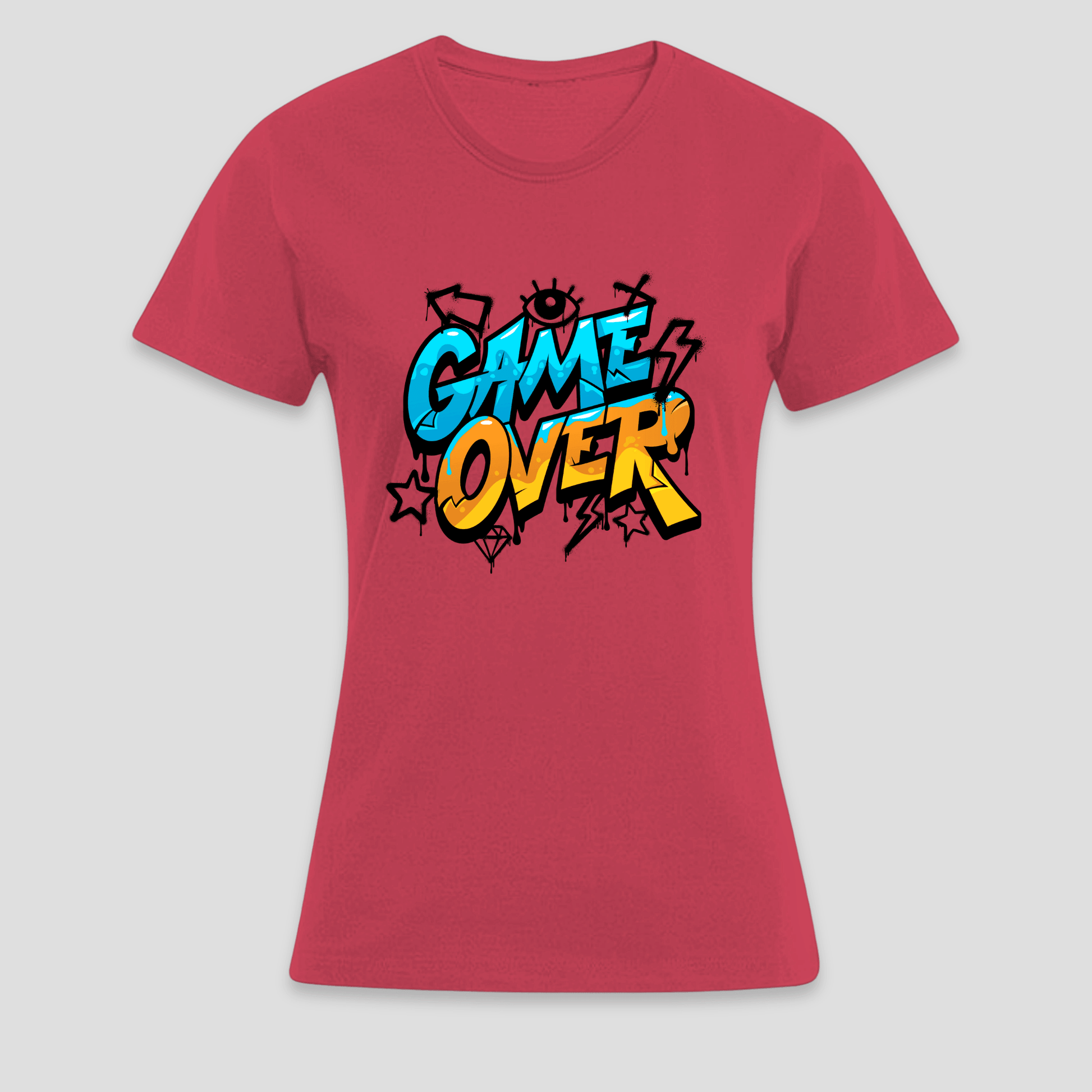 Premium T-Shirt "Game Over" | Lustiges Gamer Shirt KrzR DruckZone