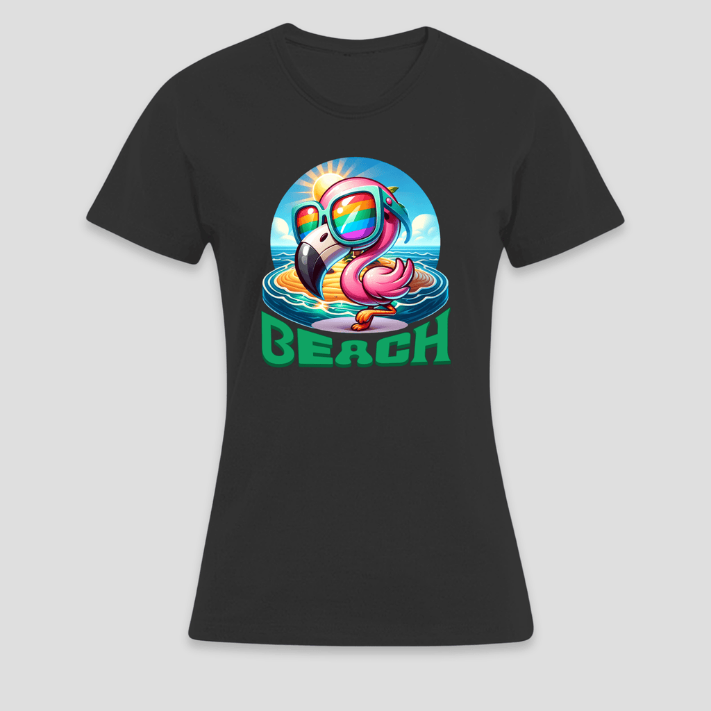 Premium T-Shirt "Flamingo Beach " | Sommer Statement-Print KrzR DruckZone
