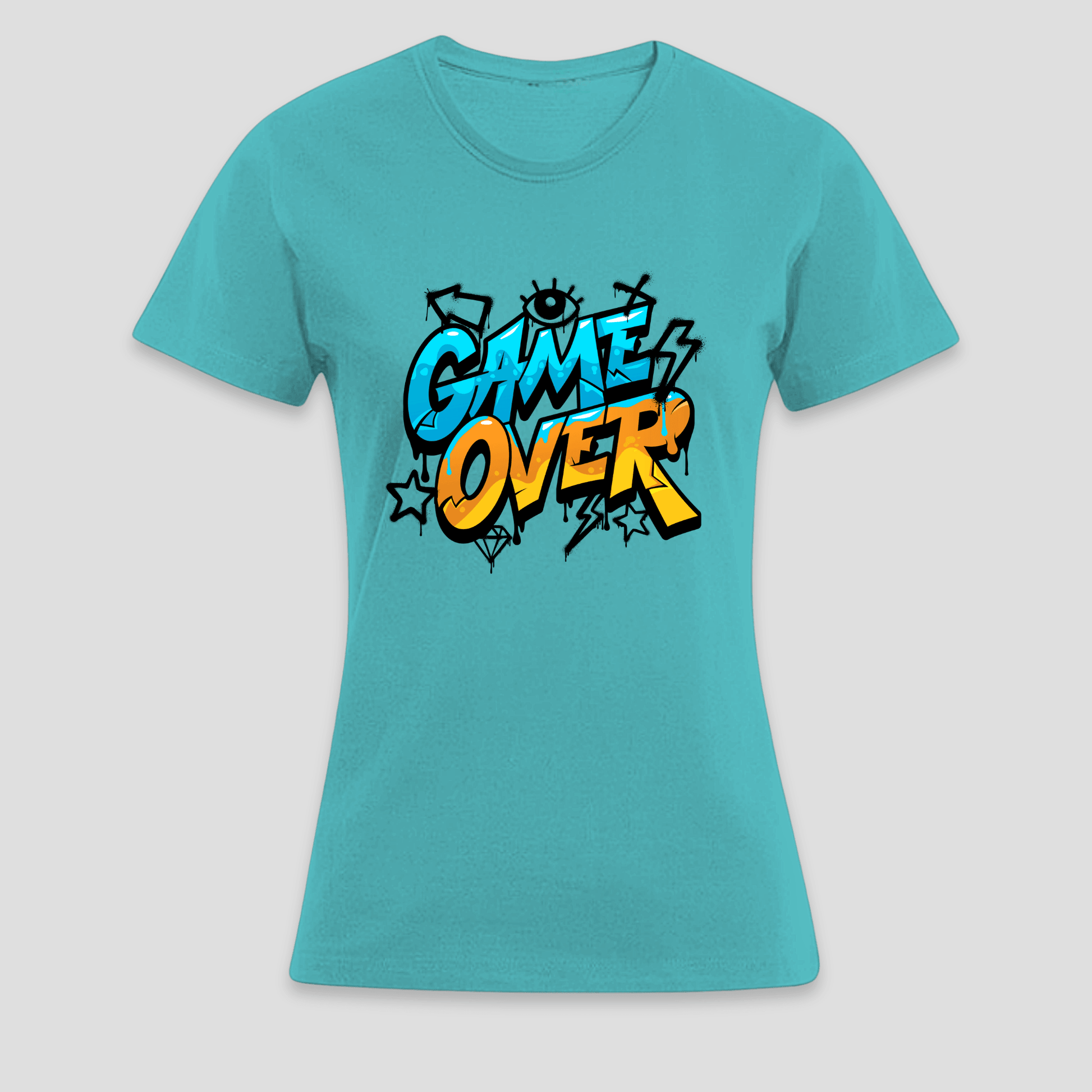 Premium T-Shirt "Game Over" | Lustiges Gamer Shirt KrzR DruckZone