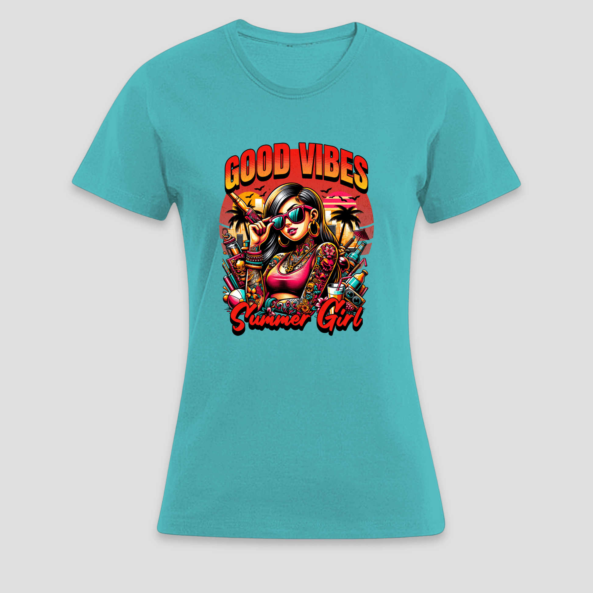 Premium T-Shirt Good Vibes | Sommer Statement KrzR DruckZone