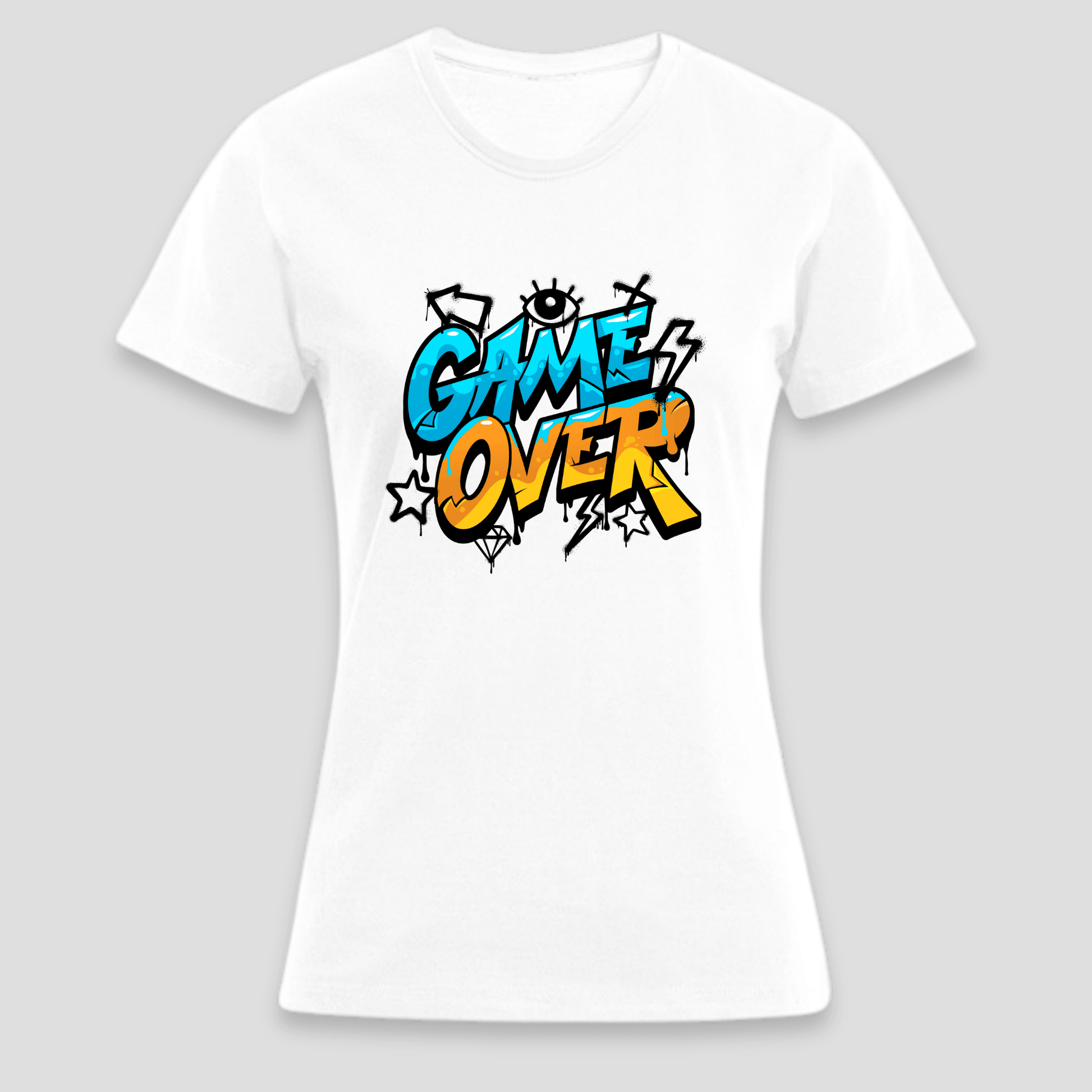 Premium T-Shirt "Game Over" | Lustiges Gamer Shirt KrzR DruckZone