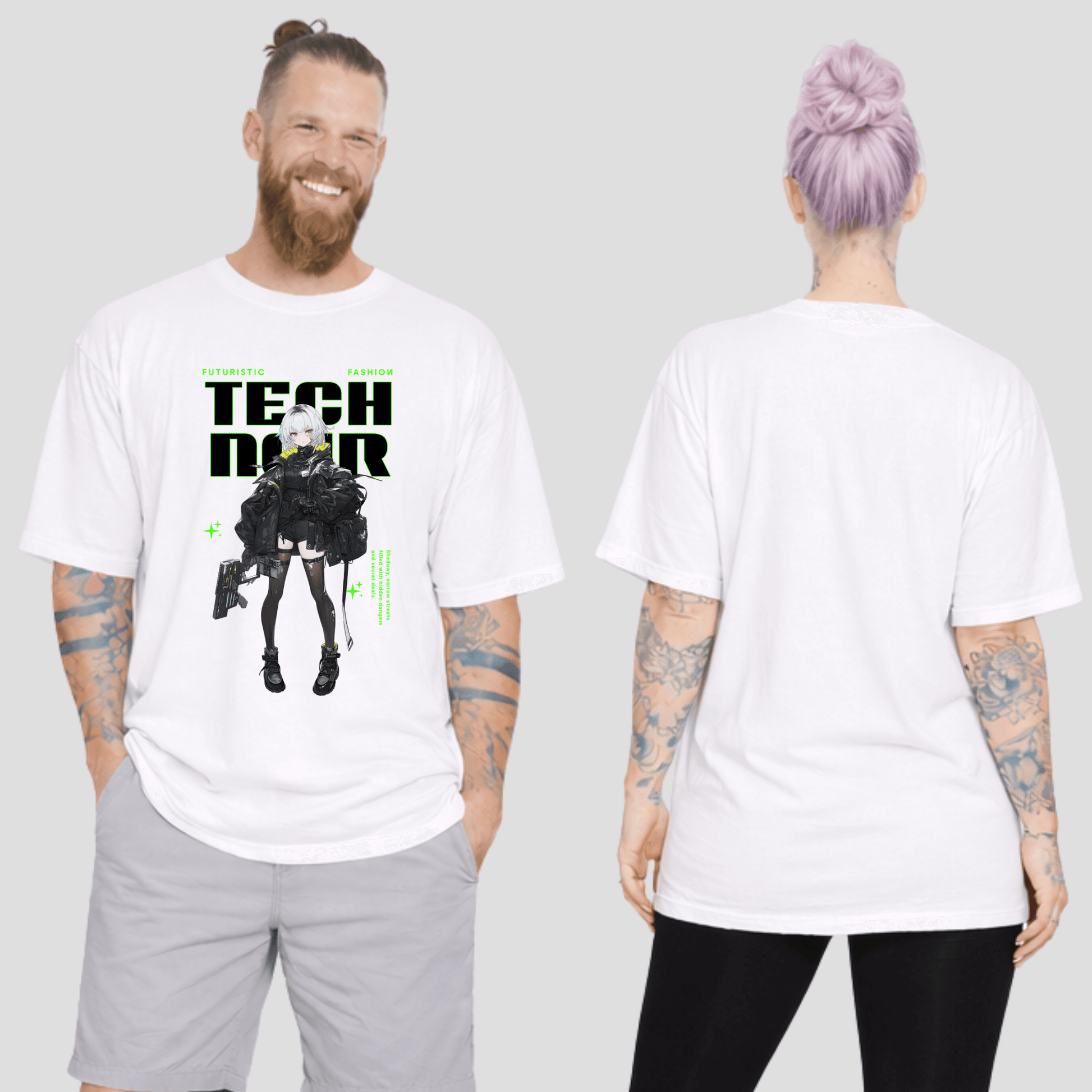 Oversize Premium T-Shirt - Tech Noir KrzR DruckZone