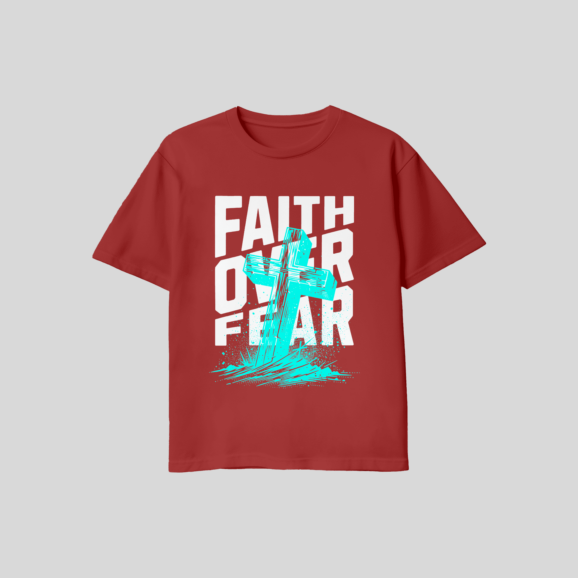 Premium T-Shirt Faith over Fear KrzR DruckZone