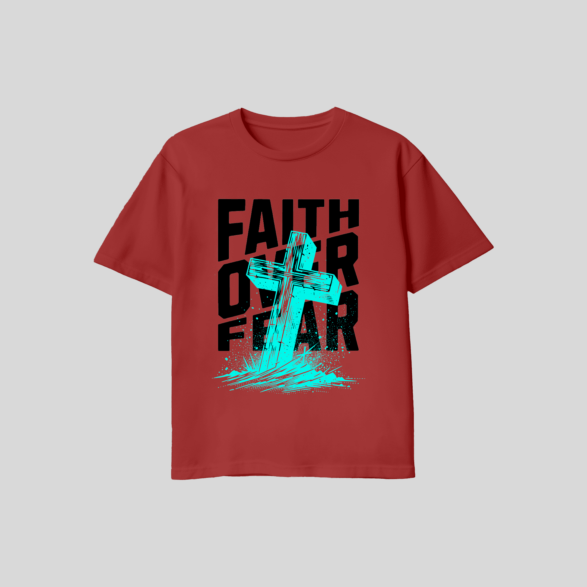 Premium T-Shirt Faith over Fear KrzR DruckZone