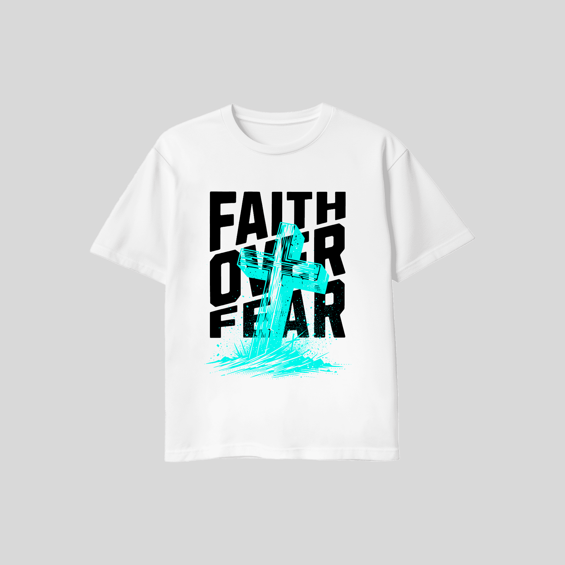 Premium T-Shirt Faith over Fear KrzR DruckZone