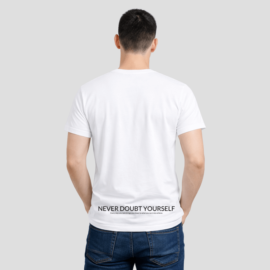 Premium T-Shirt „Never Doubt Yourself“ KrzR DruckZone
