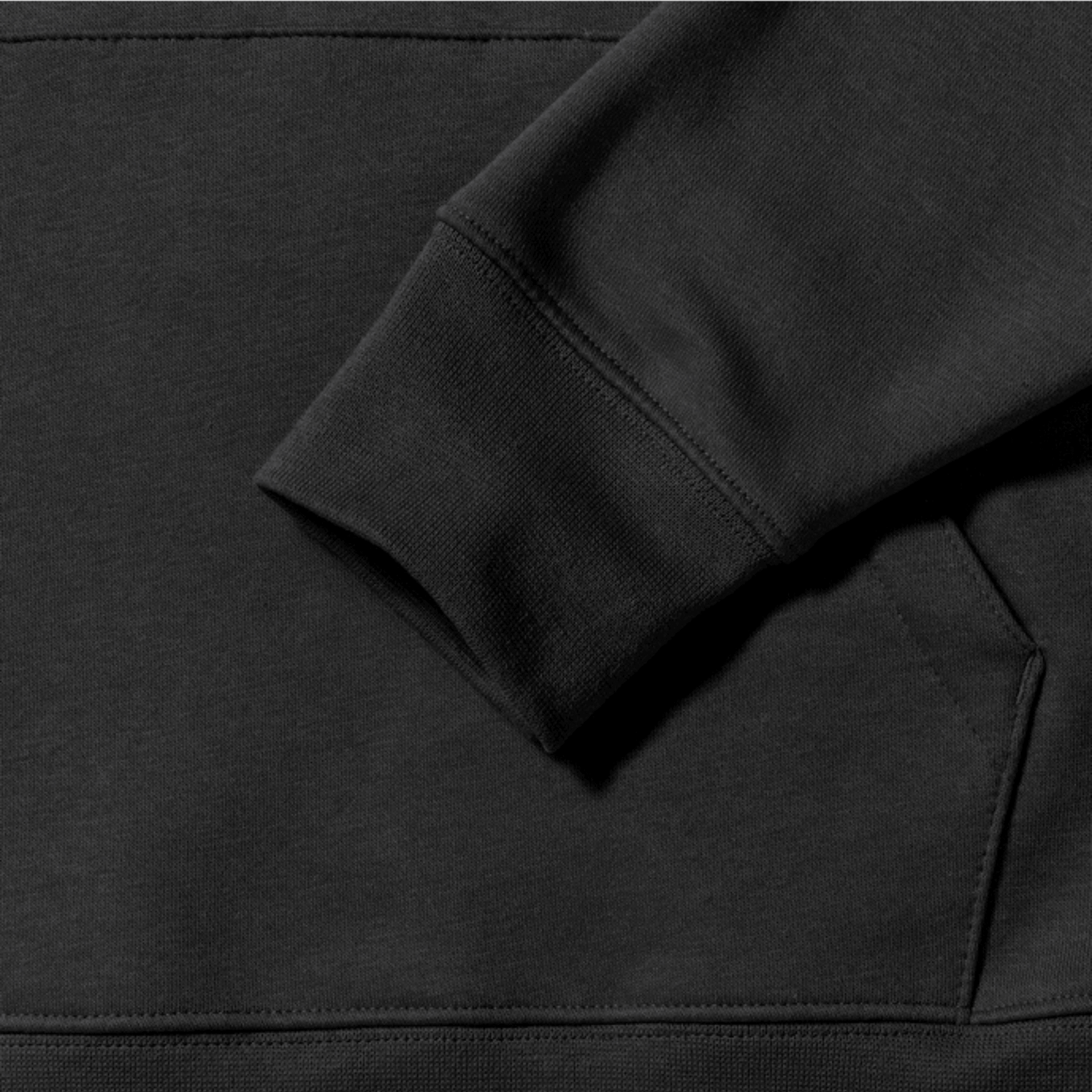 premium hoodie details manschette schwarz