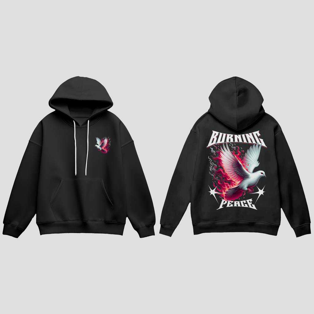 Premium Hoodie „Burning Peace“ KrzR DruckZone