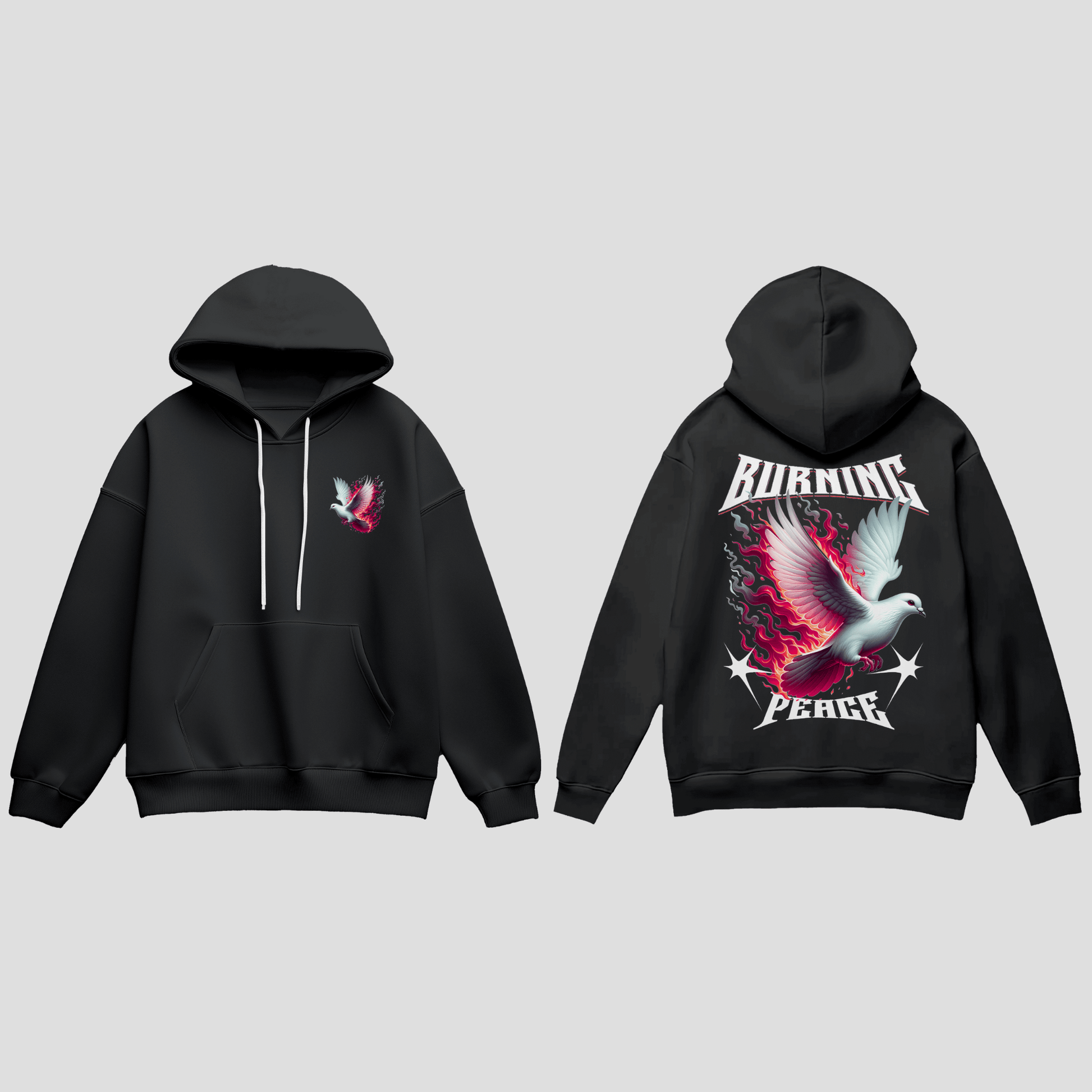Premium Hoodie „Burning Peace“ KrzR DruckZone