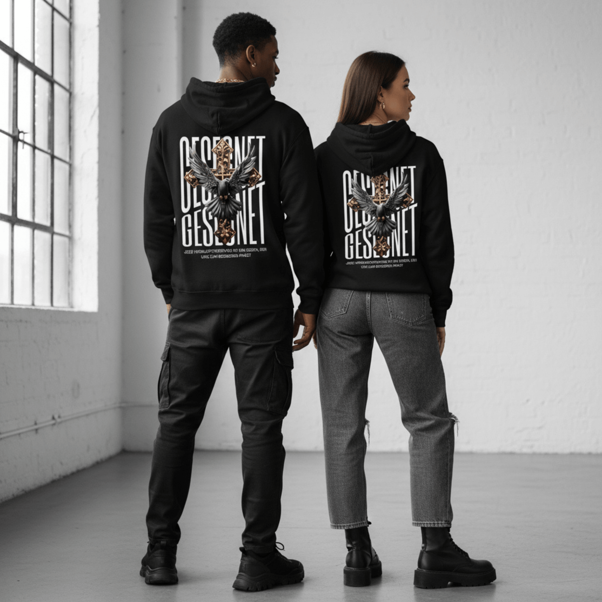 hoodie herren damen tauben design shooting