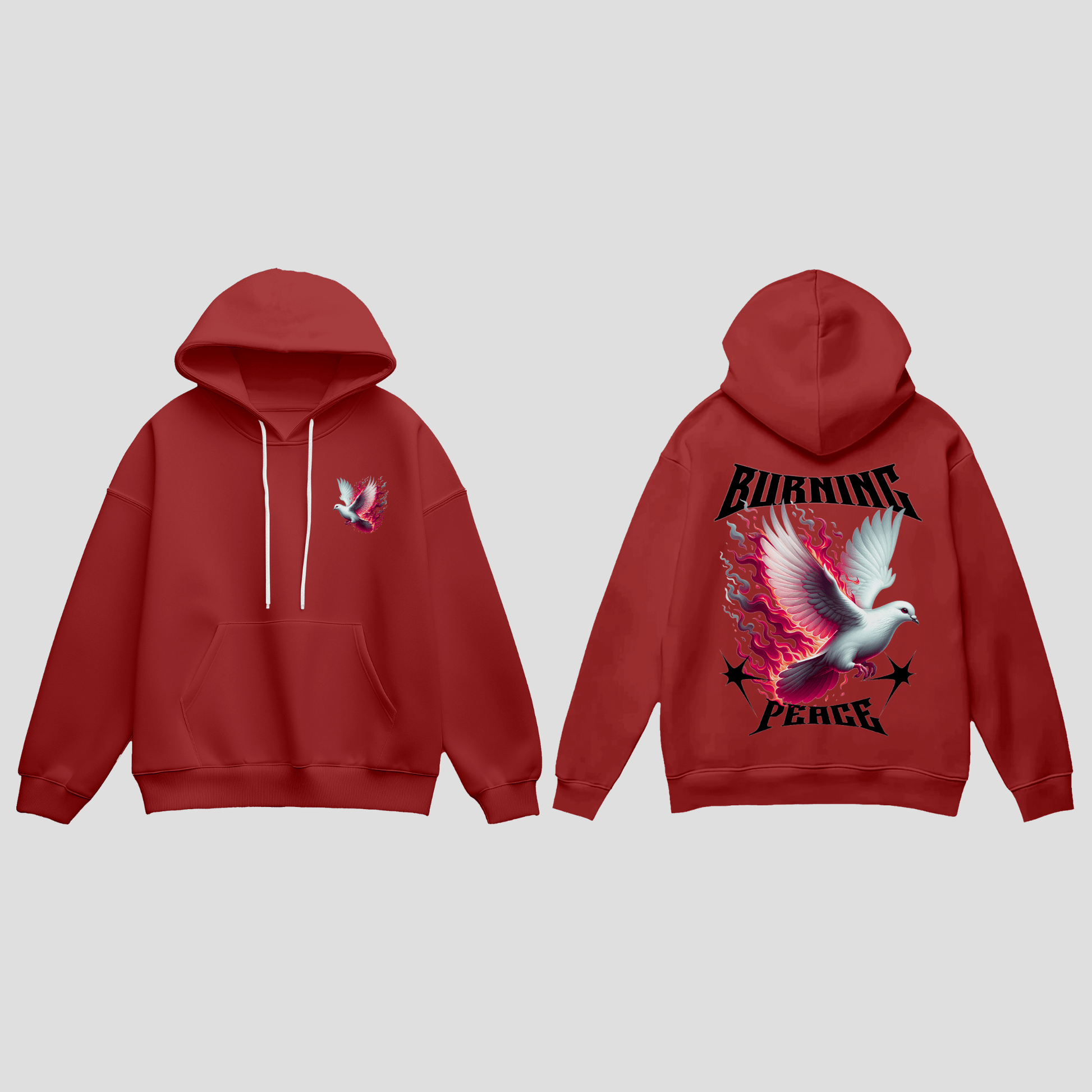 Premium Hoodie „Burning Peace“ KrzR DruckZone