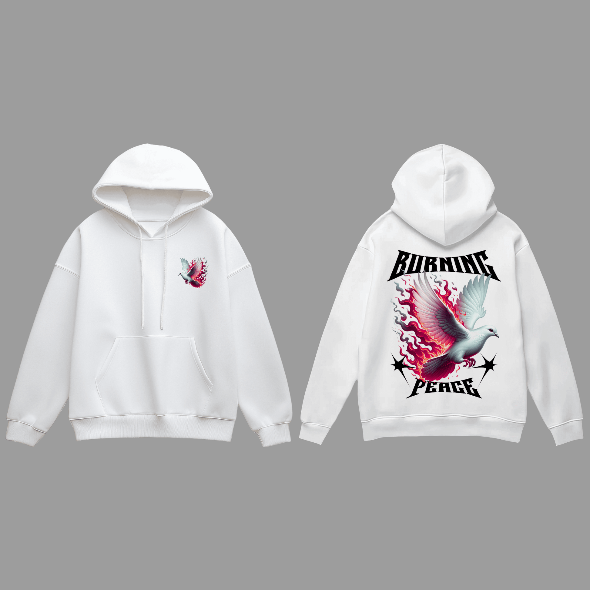 Premium Hoodie „Burning Peace“ KrzR DruckZone