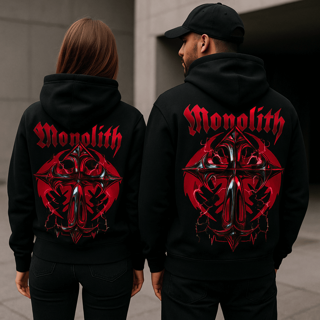 Premium Gothic Streetwear Hoodie „Monolith“ KrzR DruckZone