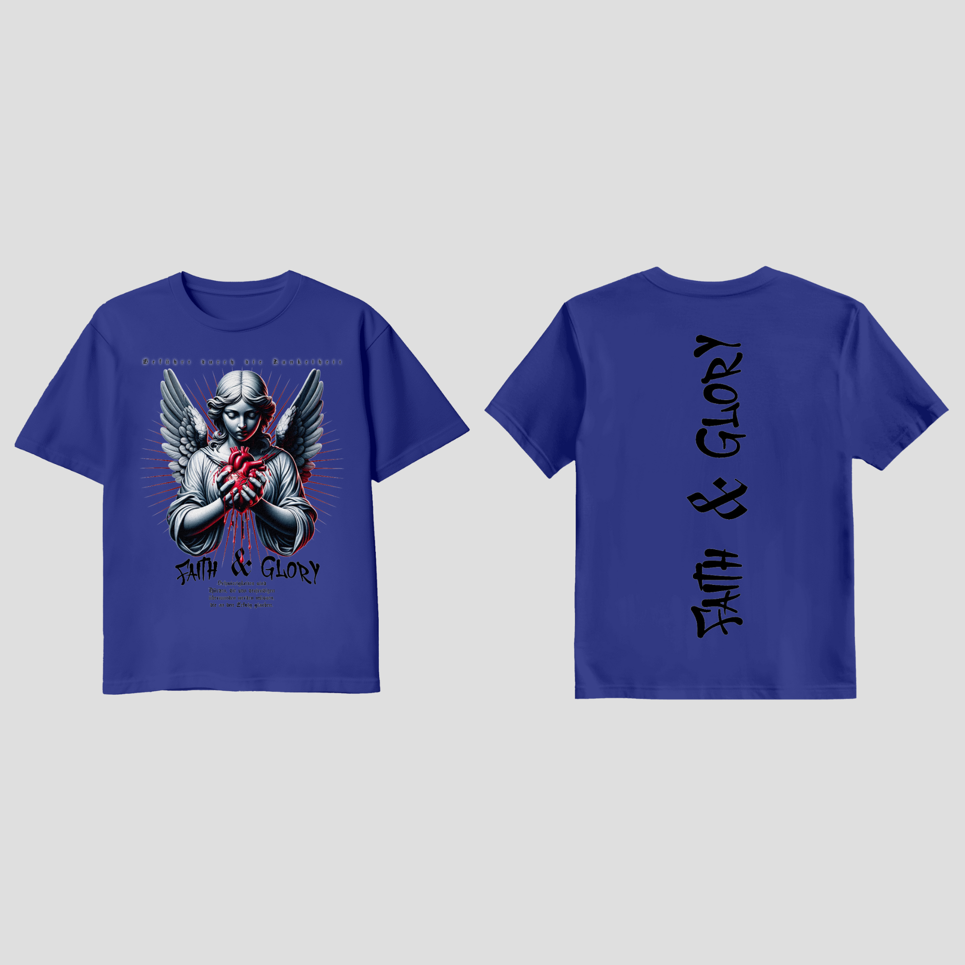 Premium Faith & Glory T-Shirt – Engel Motiv KrzR DruckZone