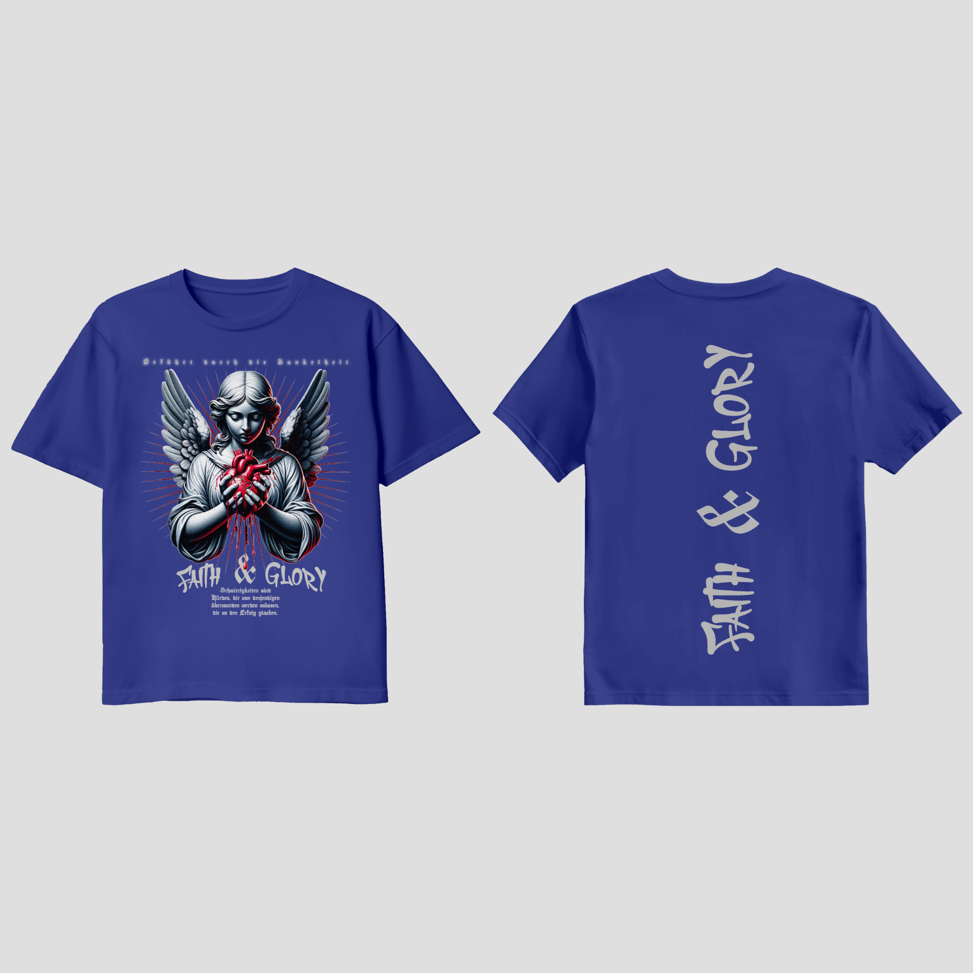 Premium Faith & Glory T-Shirt – Engel Motiv KrzR DruckZone