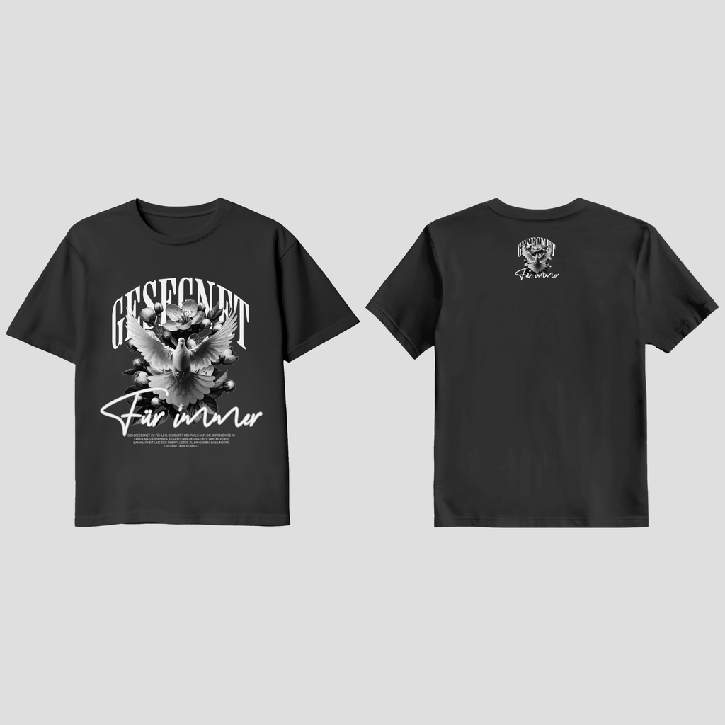 Premium Glaubens T-Shirt „Gesegnet für immer“ KrzR DruckZone