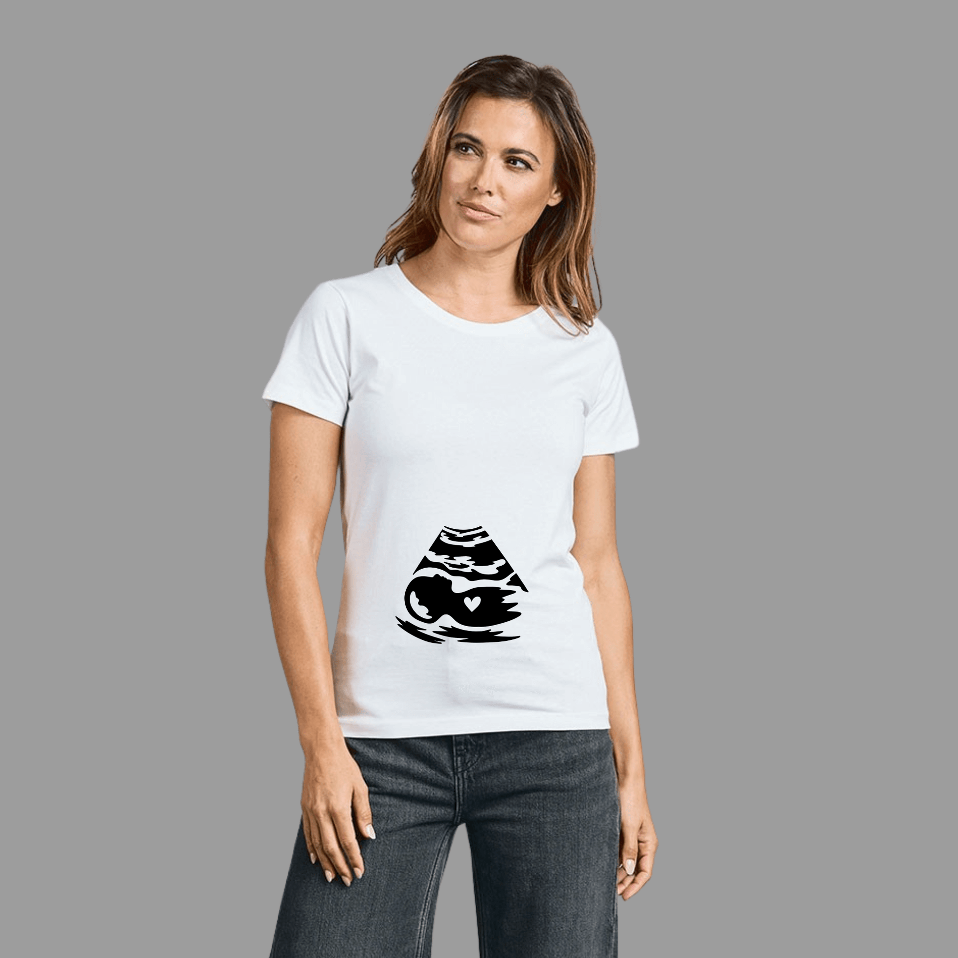 Schwangerschafts T-Shirt „Baby Ultraschall“ – Premiumdruck KrzR DruckZone