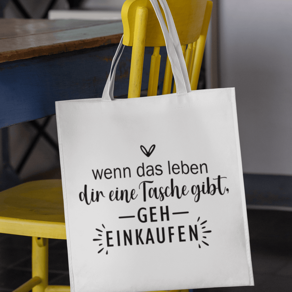 Stofftasche „Wenn das Leben dir eine Tasche gibt" | Wiederverwendbar KrzR DruckZone