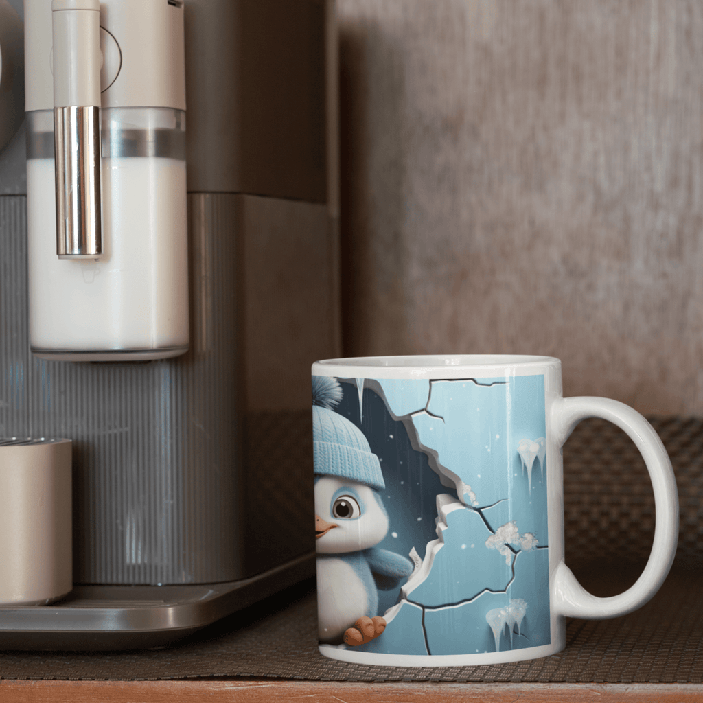 Pinguin Tasse – Winter & Weihnachtsmotiv | 300 ml Premium-Keramik KrzR DruckZone
